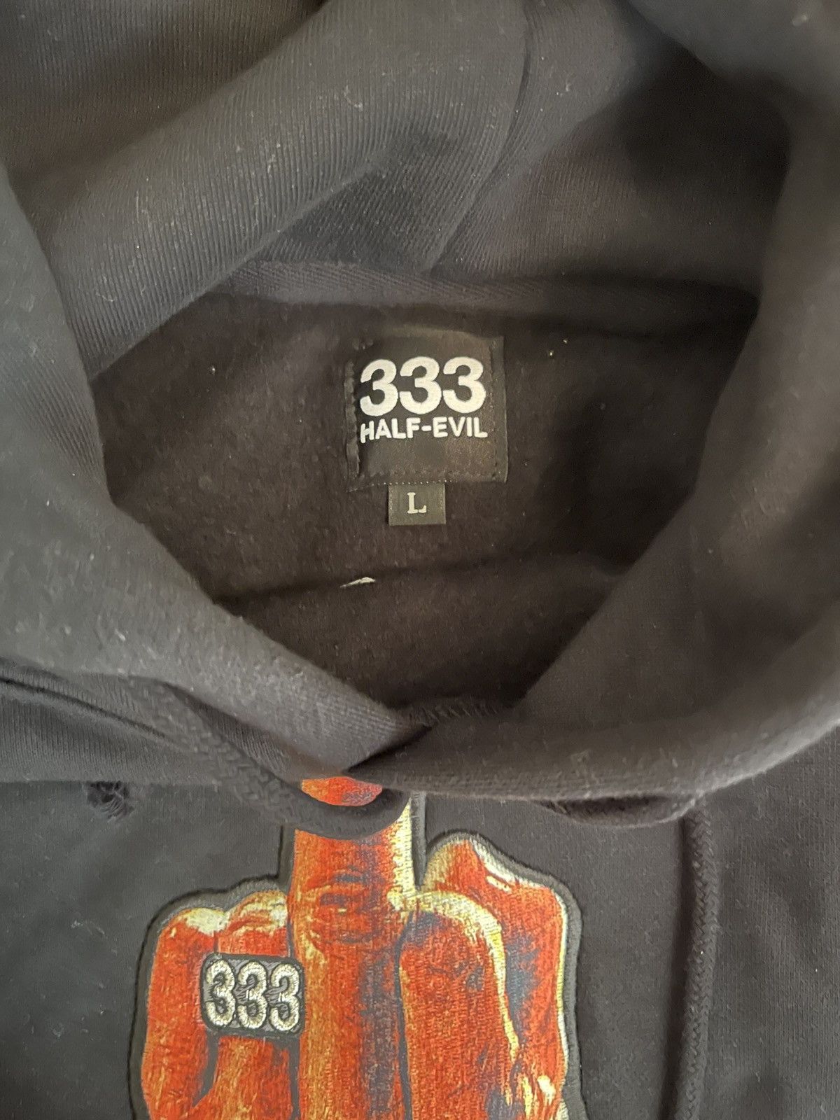 Half Evil Half Evil Middle Finger Hoodie Size US L / EU 52-54 / 3 - 3 Thumbnail