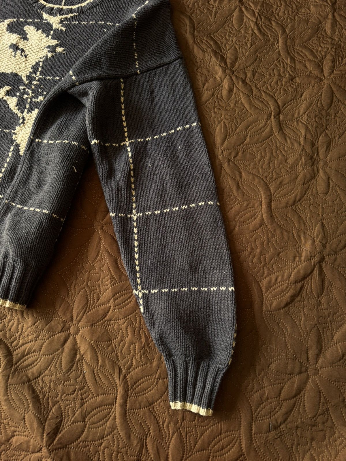 Nautica VINTAGE 90s NAUTICA HAND KNIT MAP NORTH-SOUTH AMERICA Size US L / EU 52-54 / 3 - 6 Thumbnail