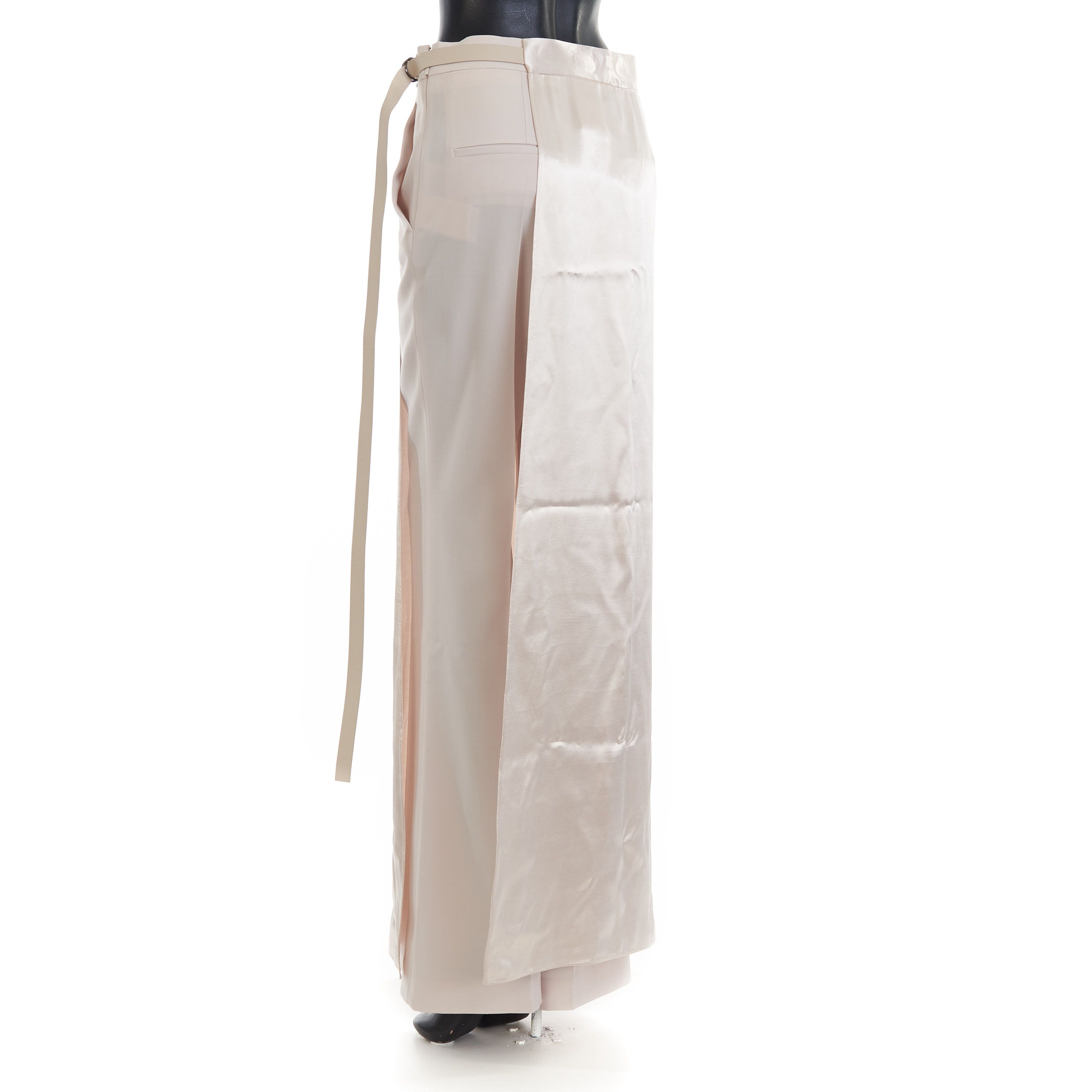 Fendi Beige Satin Trousers - Satin Panel, Asymmetrical Effect Size 27" / US 4 / IT 40 - 12 Thumbnail