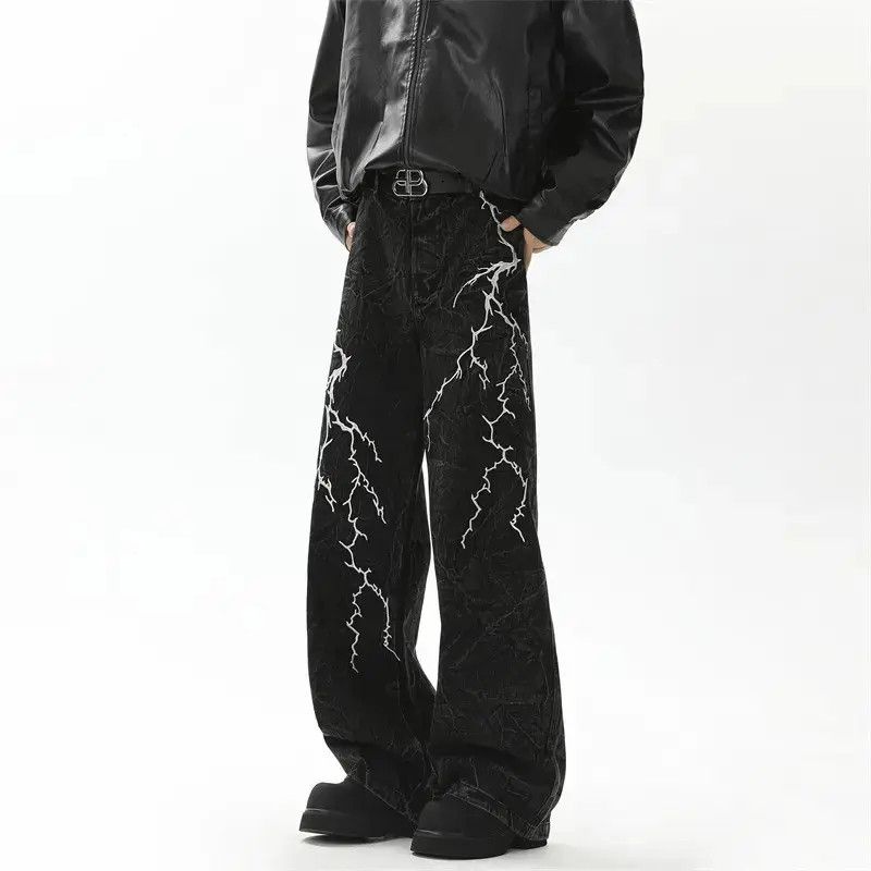Japanese Brand Retro loose embroidered wide leg jeans Size US 32 / EU 48 - 3 Thumbnail