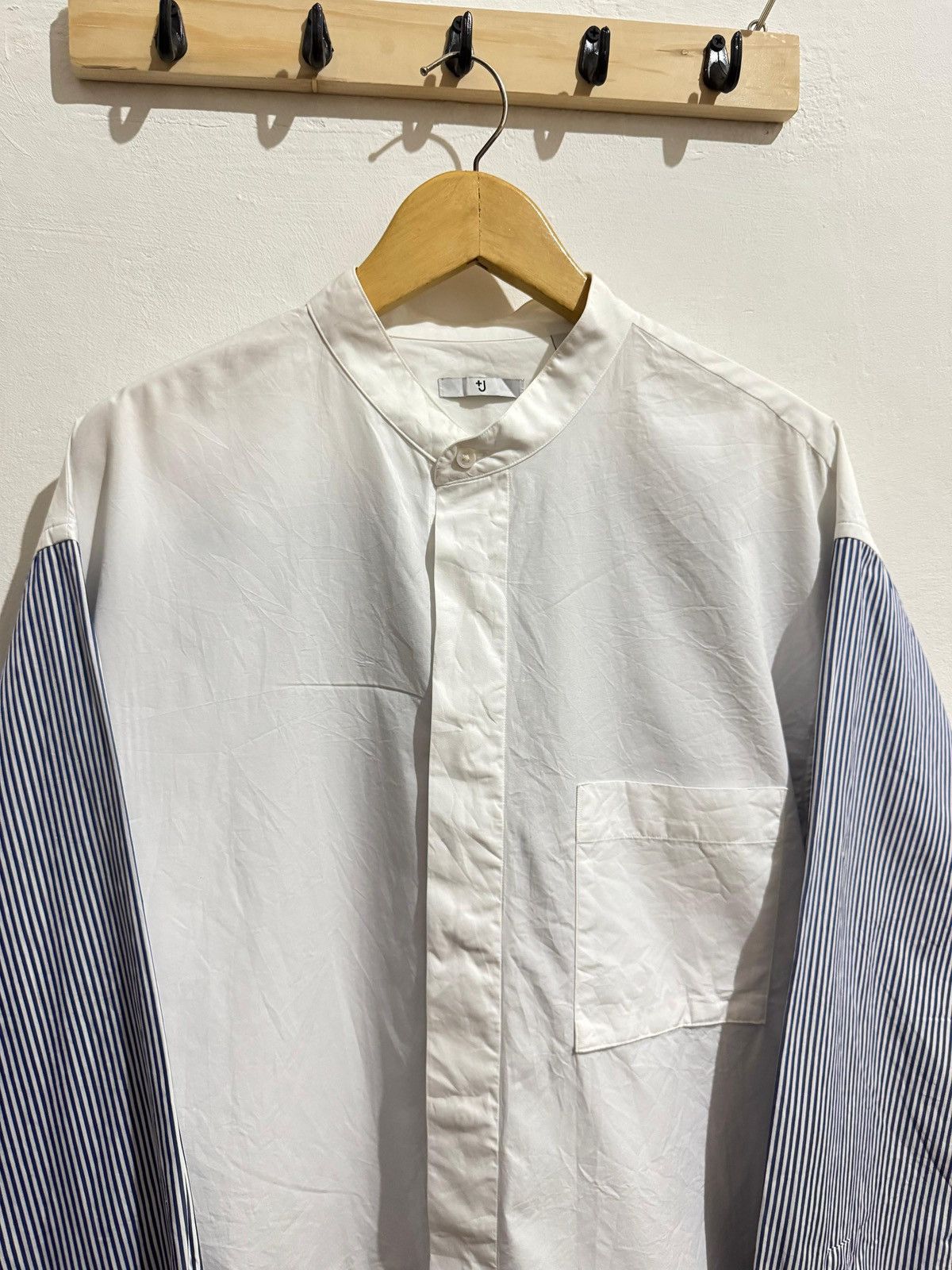 Jil Sander × Uniqlo Uniqlo x Jil sander stripe oversize hidden button Shirt Size US L / EU 52-54 / 3 - 3 Thumbnail