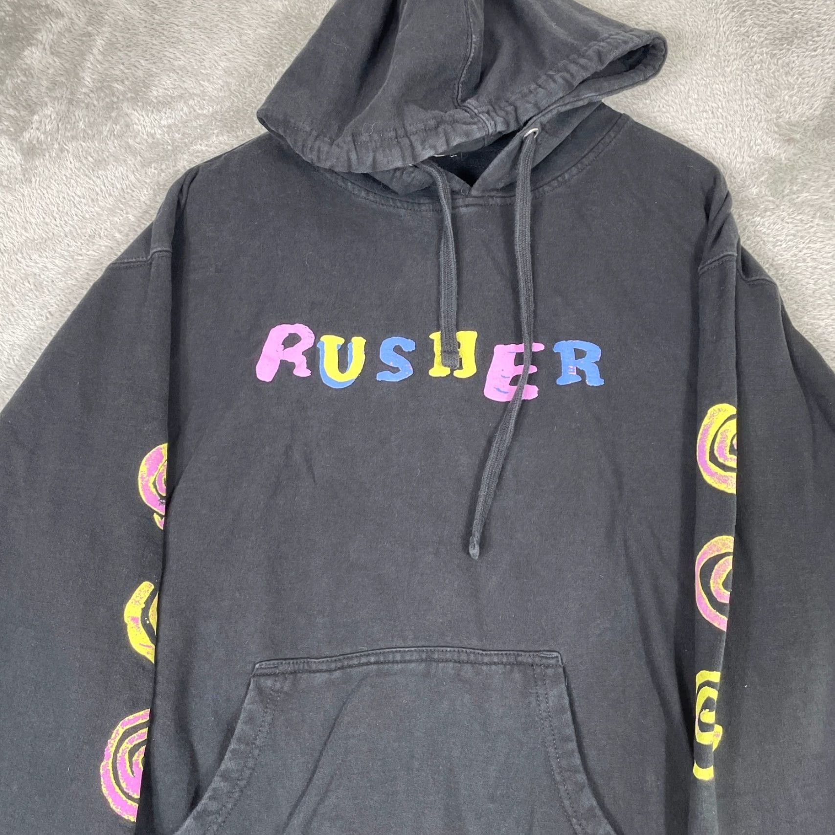Vintage VINTAGE Big Time Rush Hoodie Mens L Black Rusher BTR Graphic Band Tour Sweatshirt Size US L / EU 52-54 / 3 - 3 Thumbnail