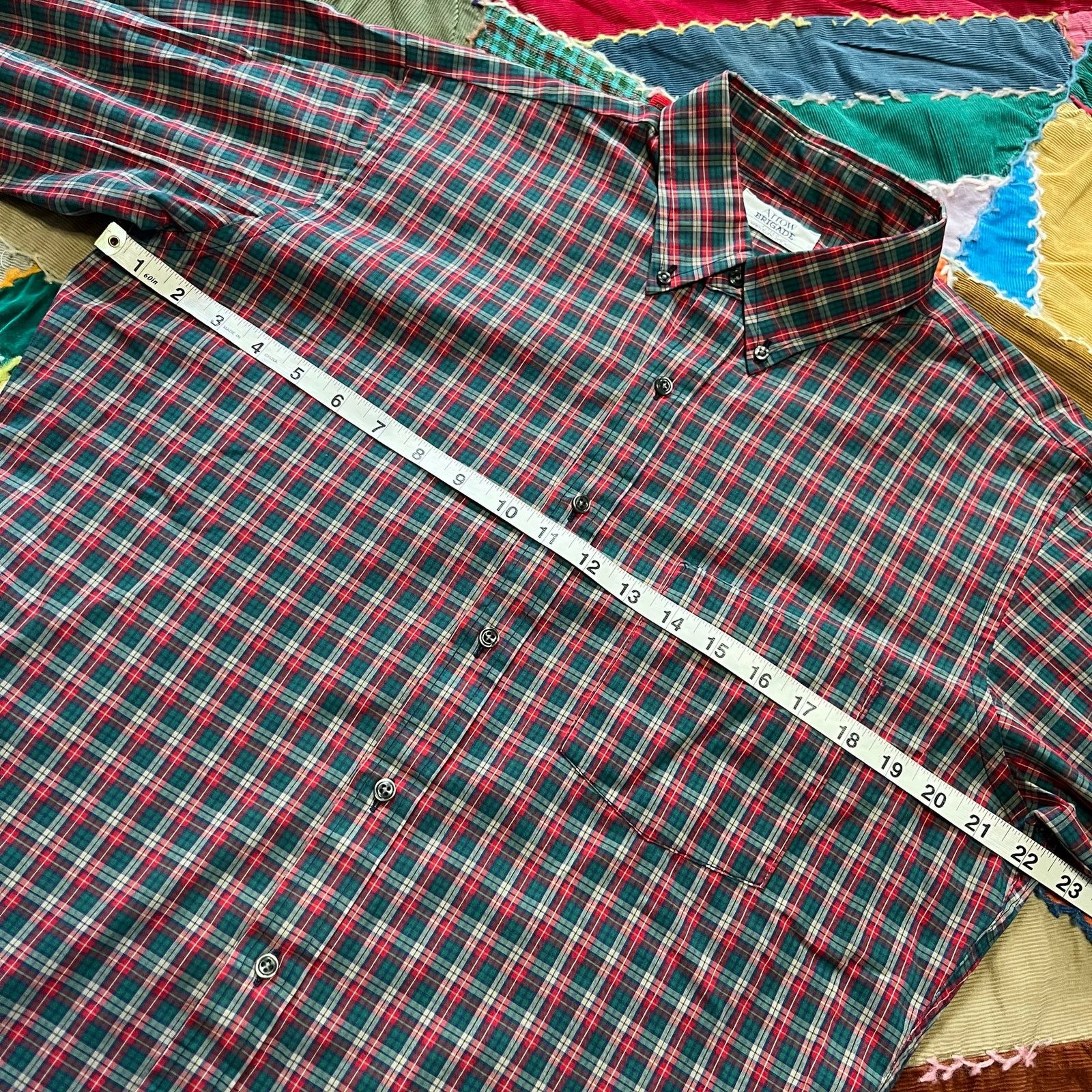 Other Vintage Arrow Brigade Red and Gren Plaided Button Up Large Size US L / EU 52-54 / 3 - 5 Thumbnail