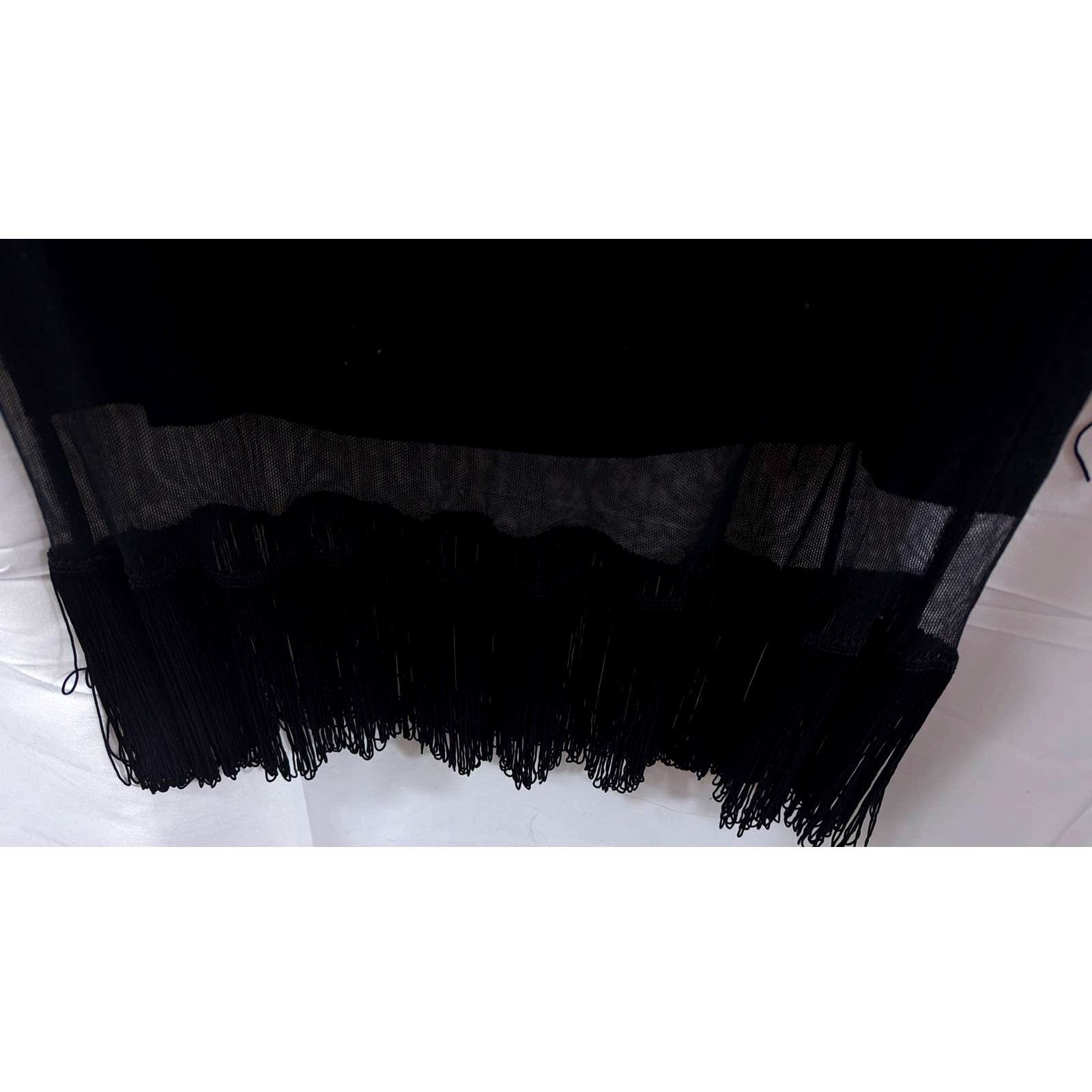 Versace Dolce & Gabbana Vtg 20s Silk Fringe Long Skirt sz 34/48 Size 30" / US 8 / IT 44 - 7 Thumbnail
