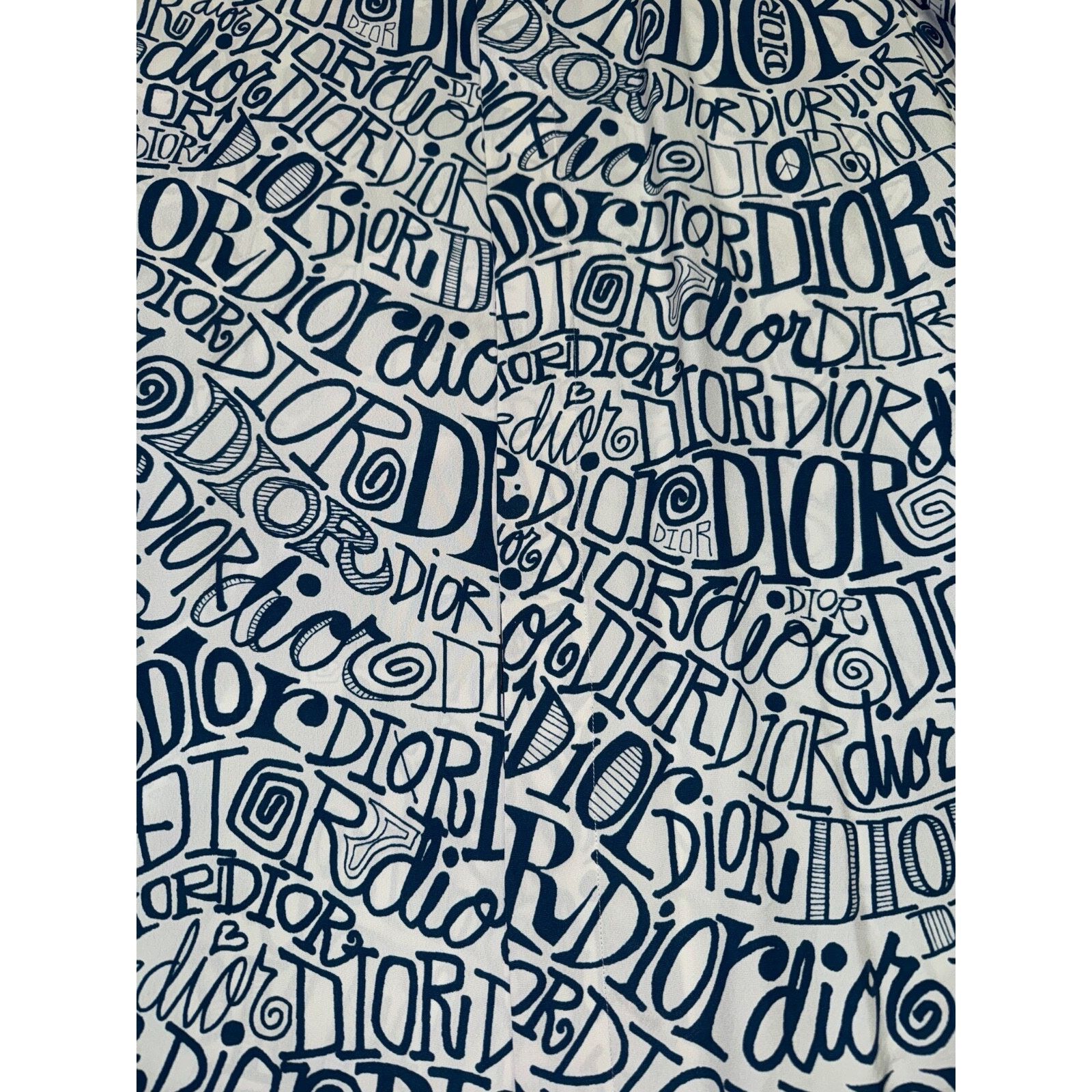 Dior Dior Shawn Stussy Blue Swirl Graffiti Long Sleeve Button Up Size US L / EU 52-54 / 3 - 10 Thumbnail