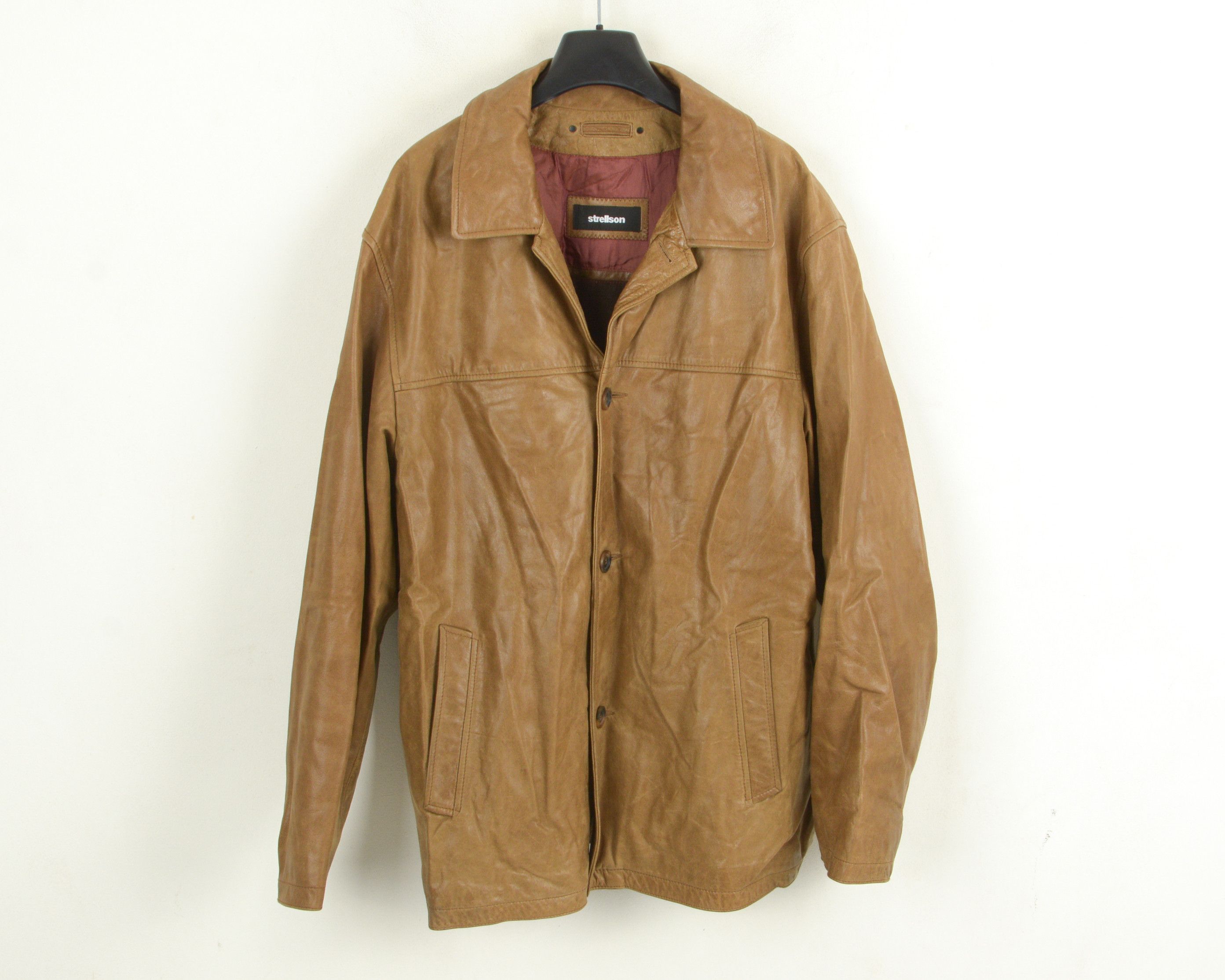Strellson UK 44 US Wool liner Leather Jacket Trench Coat 54 EU Size US L / EU 52-54 / 3 - 1 Thumbnail