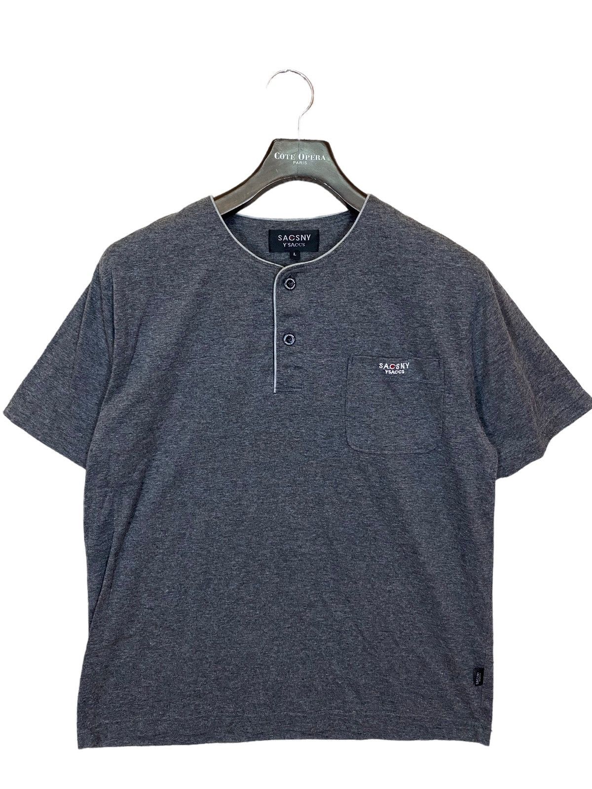 Japanese Brand × Vintage × Yohji Yamamoto Yohji yamamoto y'saccs tshirt single pocket Size US L / EU 52-54 / 3 - 1 Thumbnail