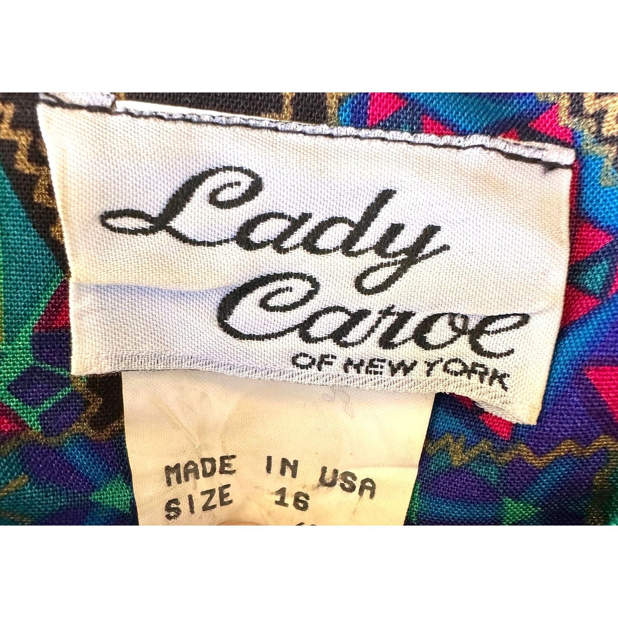 Designer × Vintage VTG Lady Carol New York Suit 18 Two Piece Tailored Abstract Size XXL / US 16-18 / IT 52-54 - 12 Thumbnail