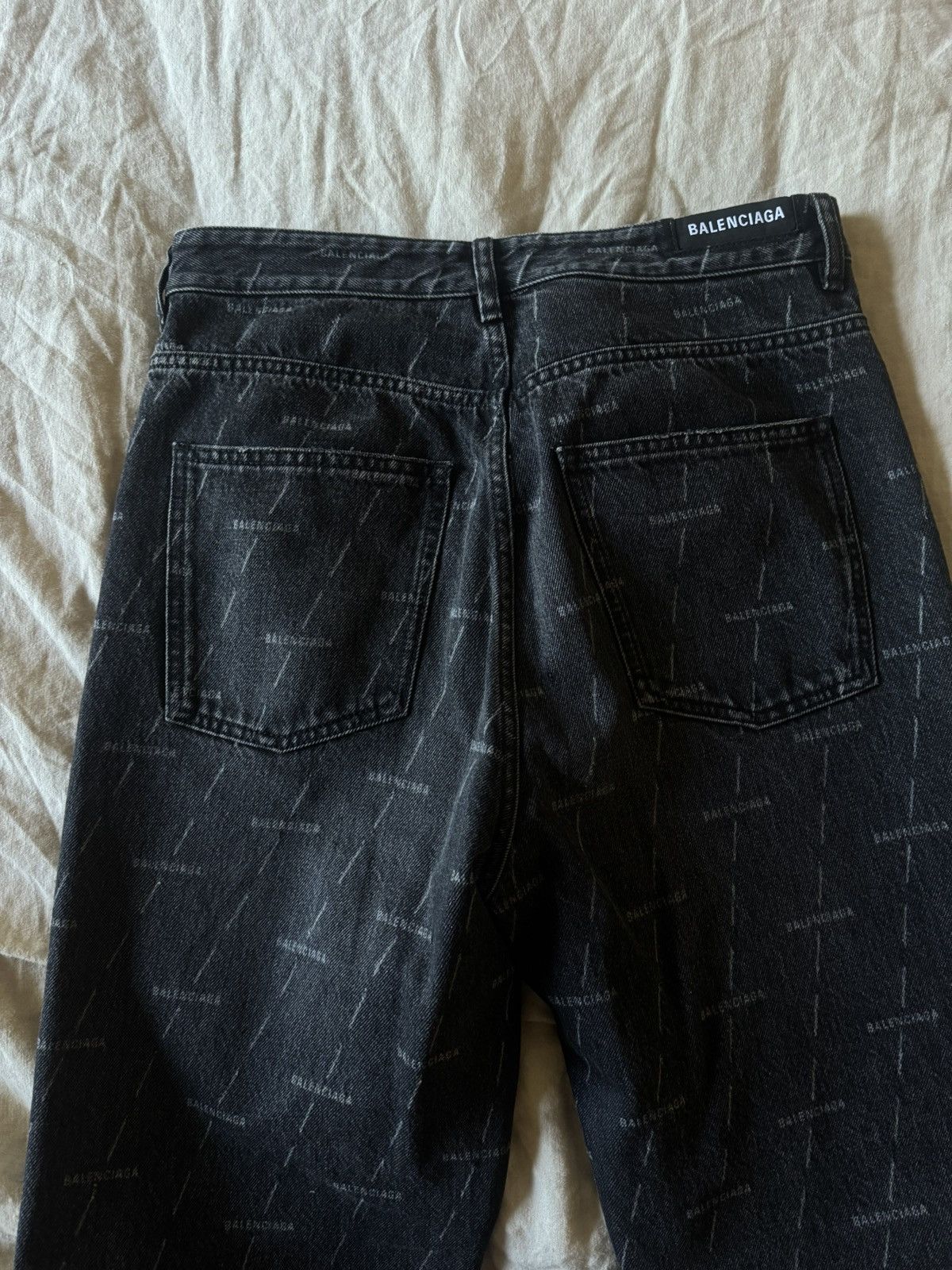 Balenciaga Balenciaga Allover Logo Denim Jeans Size US 30 / EU 46 - 5 Thumbnail