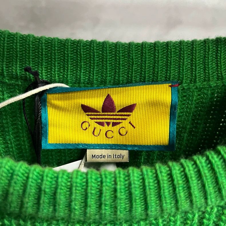 Gucci Gucci Red and green striped color-blocked knitted pattern Size US L / EU 52-54 / 3 - 2 Thumbnail