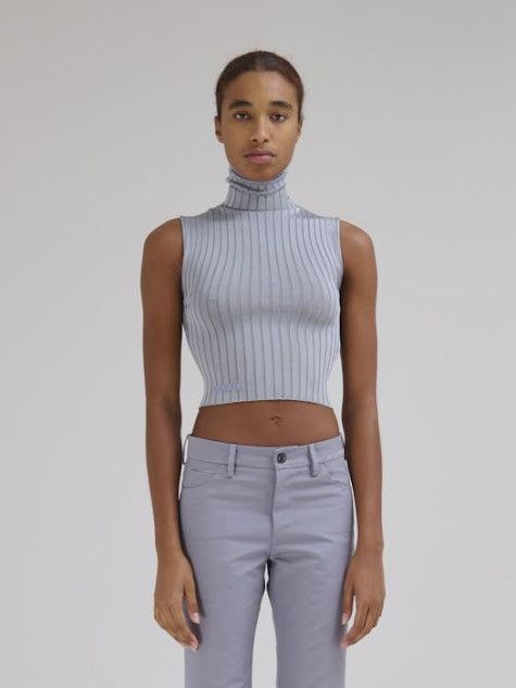 Marni oc11z0525 Viscose Turtleneck Vest in Grey Size S / US 4 / IT 40 - 1 Thumbnail