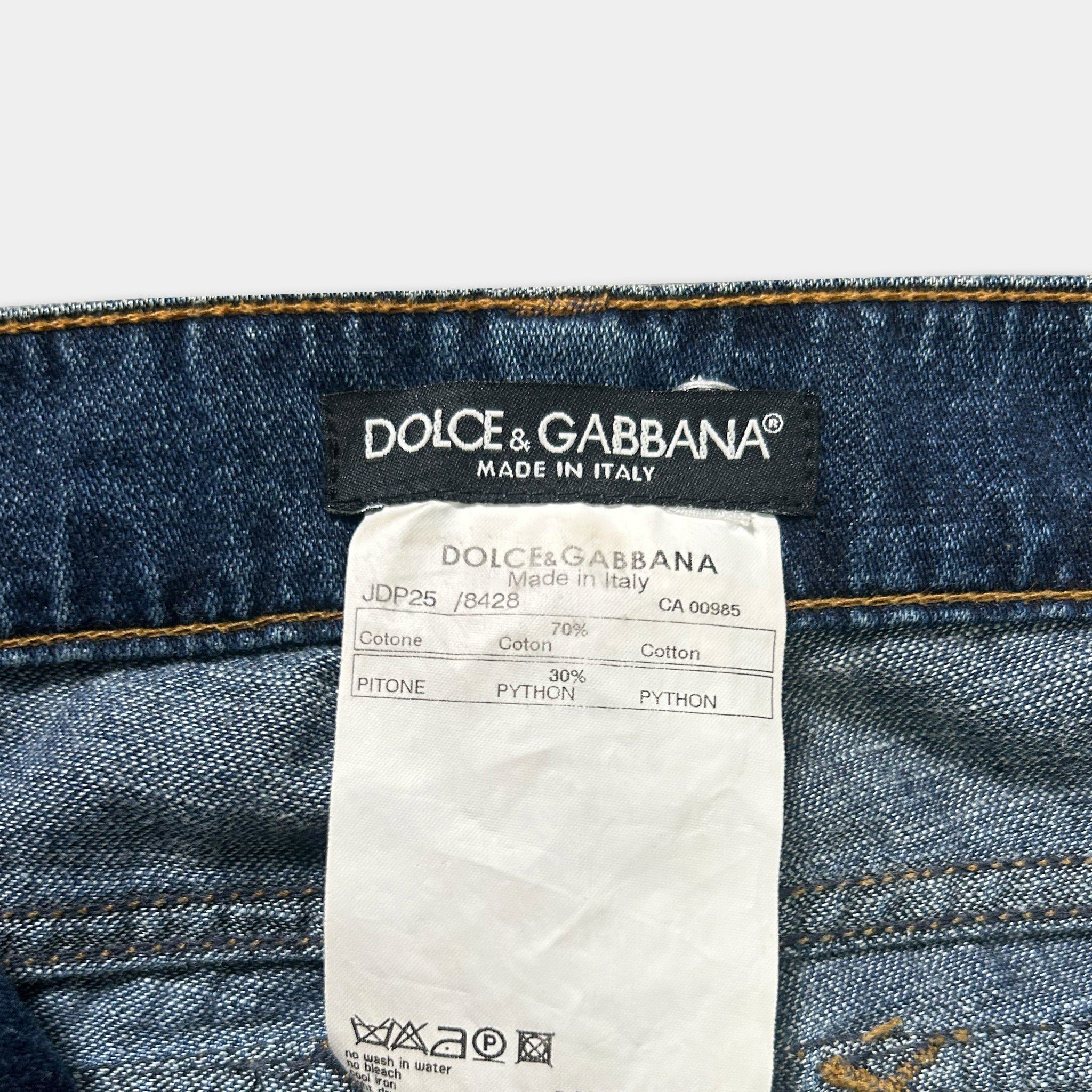 Dolce & Gabbana Dolce & Gabbana 2010's Genuine Python Denim Jeans Size US 30 / EU 46 - 5 Thumbnail