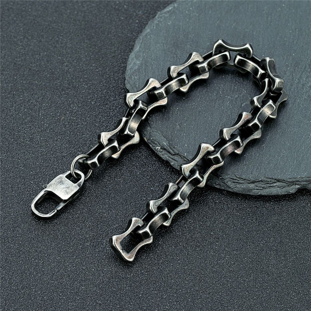 Jewelry Oxidized Black Chain Link Bracelet Clipper Hook Size ONE SIZE - 4 Thumbnail