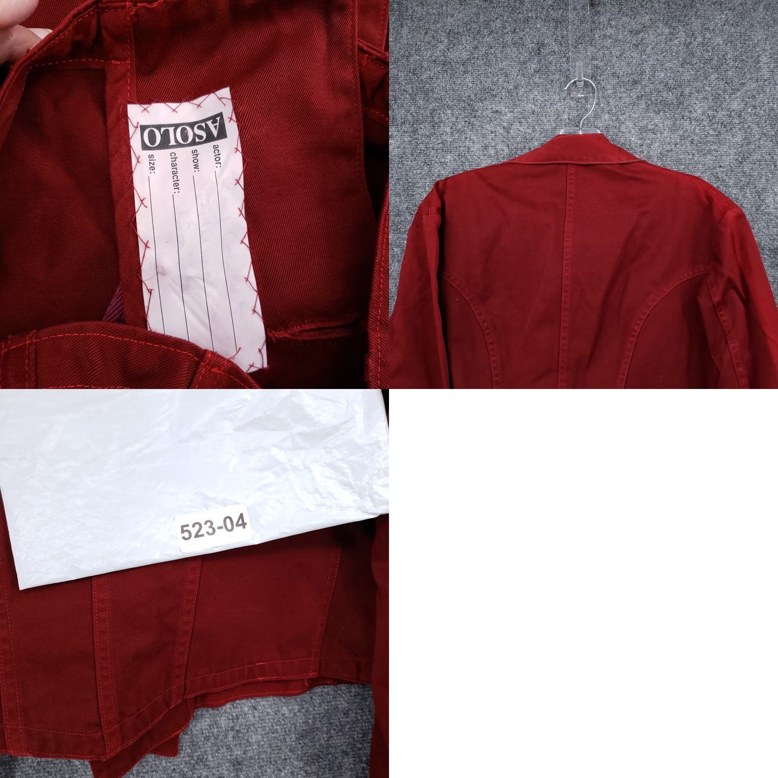 Vintage VINTAGE Shane Womens Red Cropped Suit Jacket Single Breasted Notched Formal Size 8 Size M / US 6-8 / IT 42-44 - 8 Thumbnail