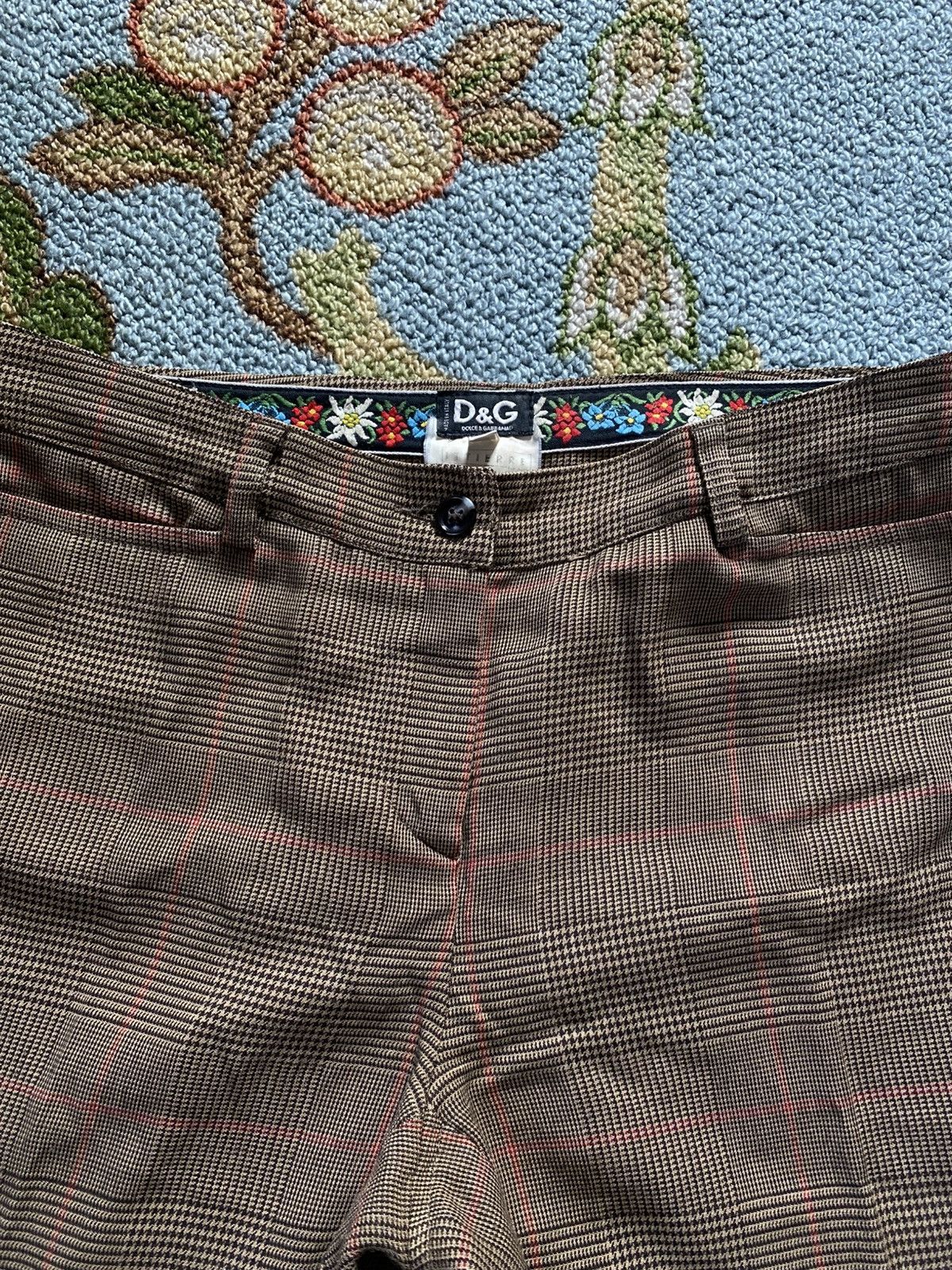 Dolce & Gabbana Vintage 90’s Dolce & Gabbana Houndstooth Trousers Size 28" / US 6 / IT 42 - 7 Thumbnail
