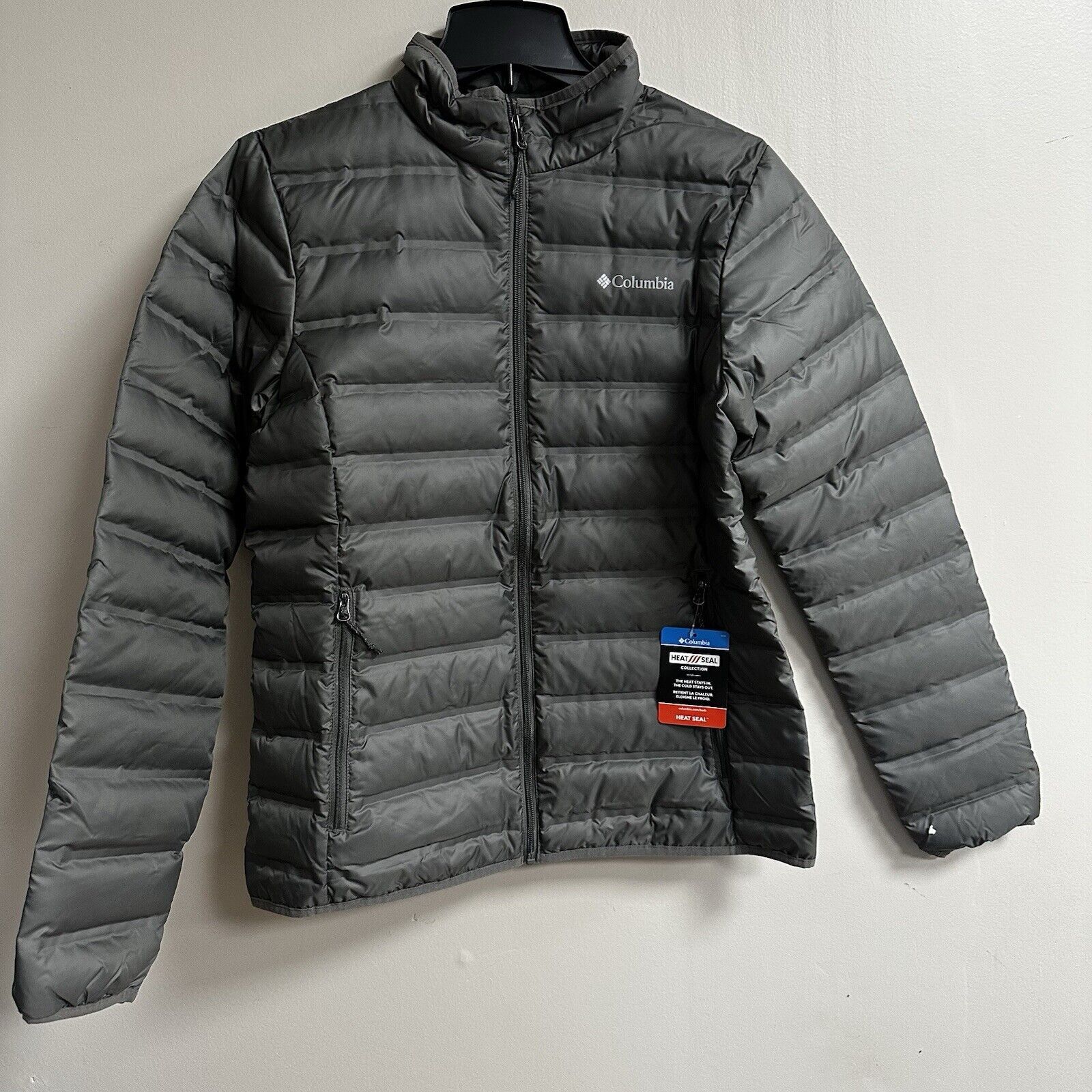Columbia NWT Columbia Women's Peak Down Hooded Jacket Grey Large Size L / US 10 / IT 46 - 1 Thumbnail