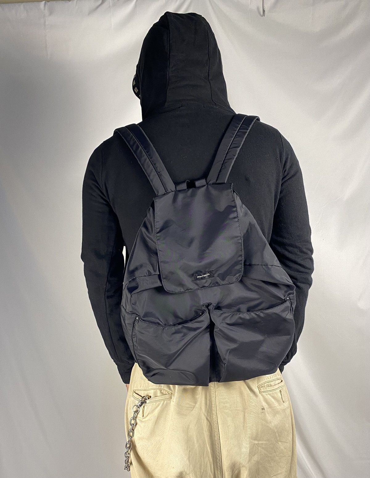 Yohji Yamamoto 2000 Yohji Yamamoto Y’saccs Bagpack Black Nylon Size ONE SIZE - 2 Thumbnail