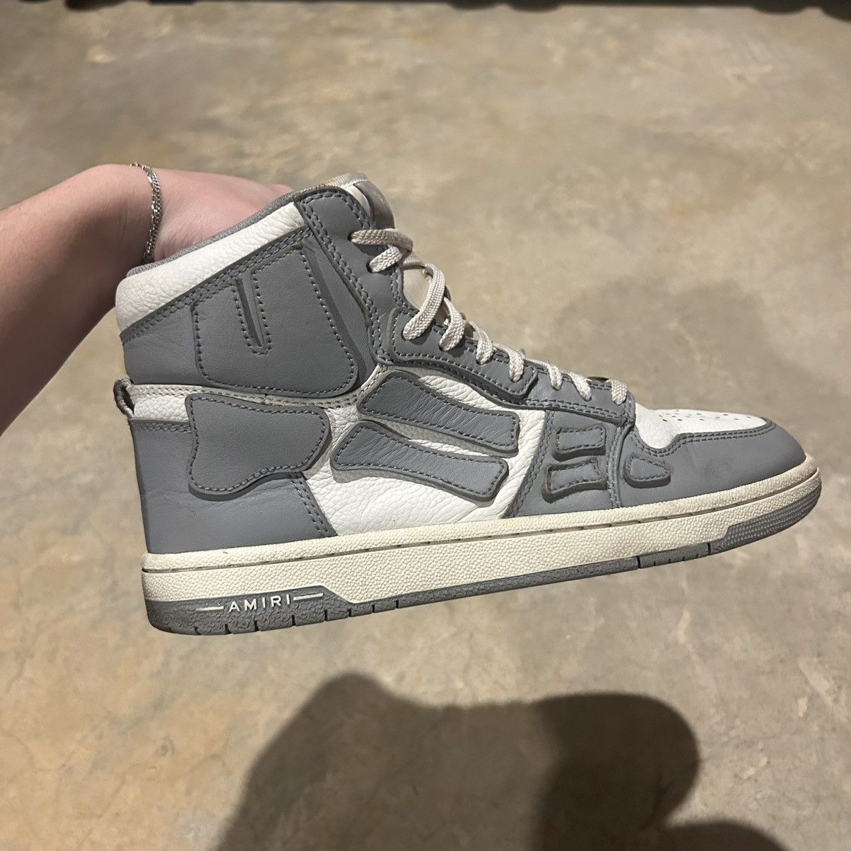 Amiri × Designer Amiri Skel Top Hi Sneakers Grey/White US 7 Size US 7 / EU 40 - 7 Thumbnail