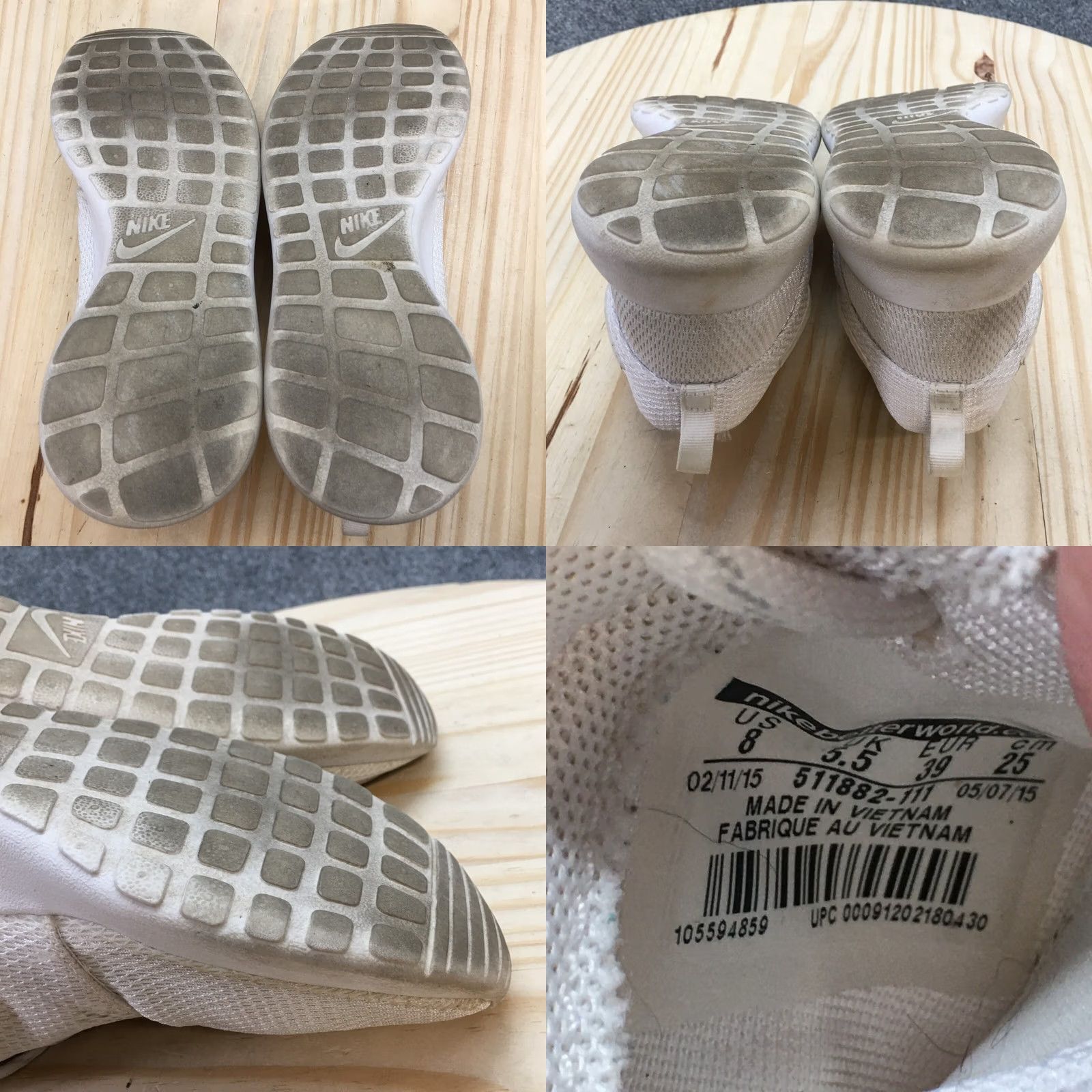 Nike Nike Roshe One Shoes Womens 8 Running Sneakers White Fabric Lace Up Low Top S Sneakers Activewear Womens Size M / US 6-8 / IT 42-44 - 9 Thumbnail