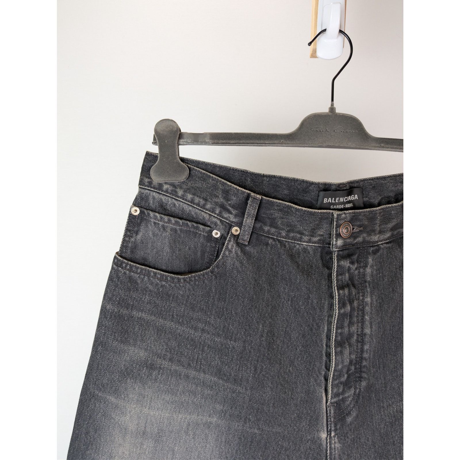 Balenciaga o1rshd1 Baggy Denim Pants in Wash Black / Marigold Size US 32 / EU 48 - 6 Thumbnail