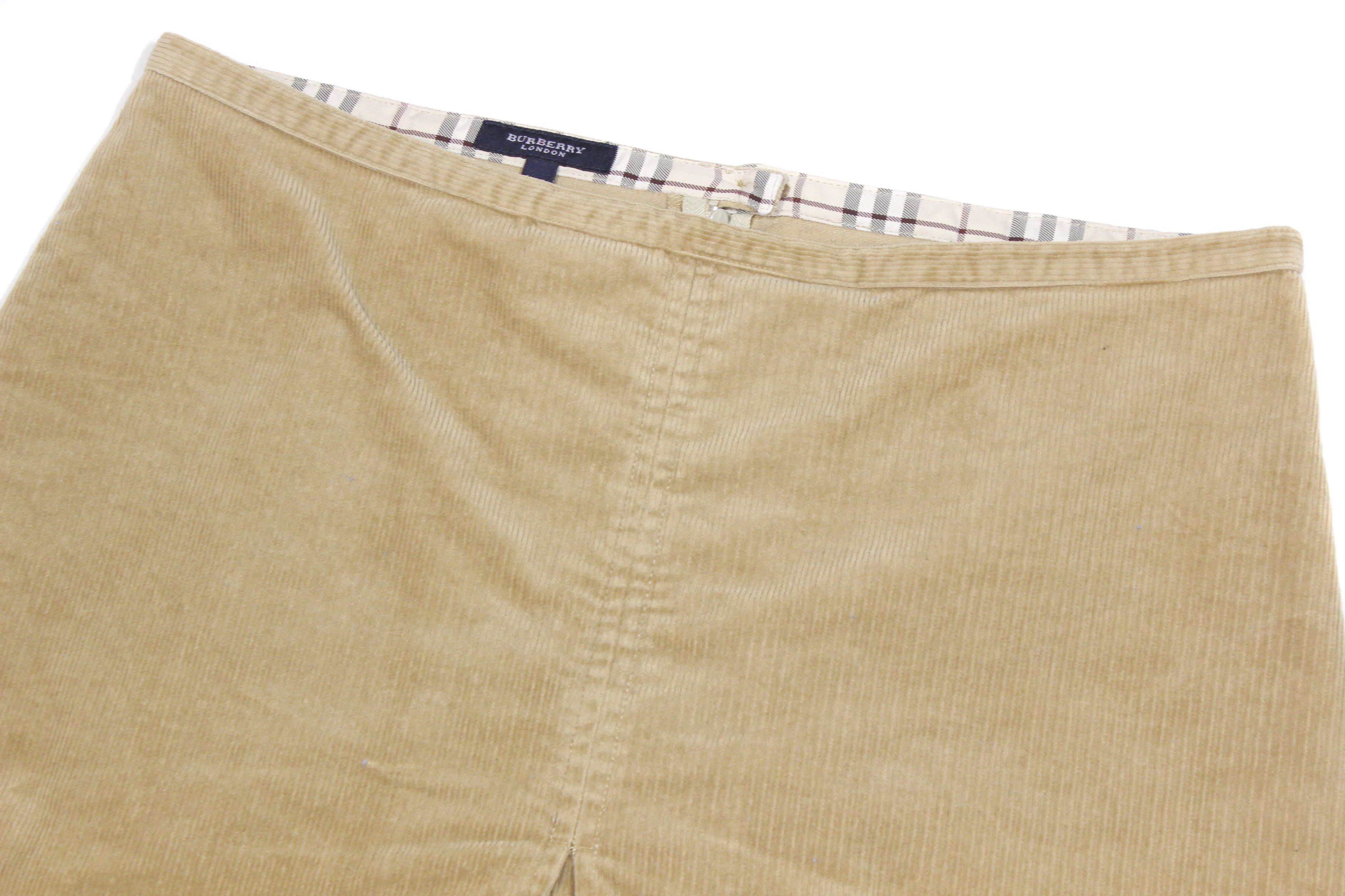 Burberry 00S Corduroy Skirt Vintage Size 30" / US 8 / IT 44 - 3 Thumbnail