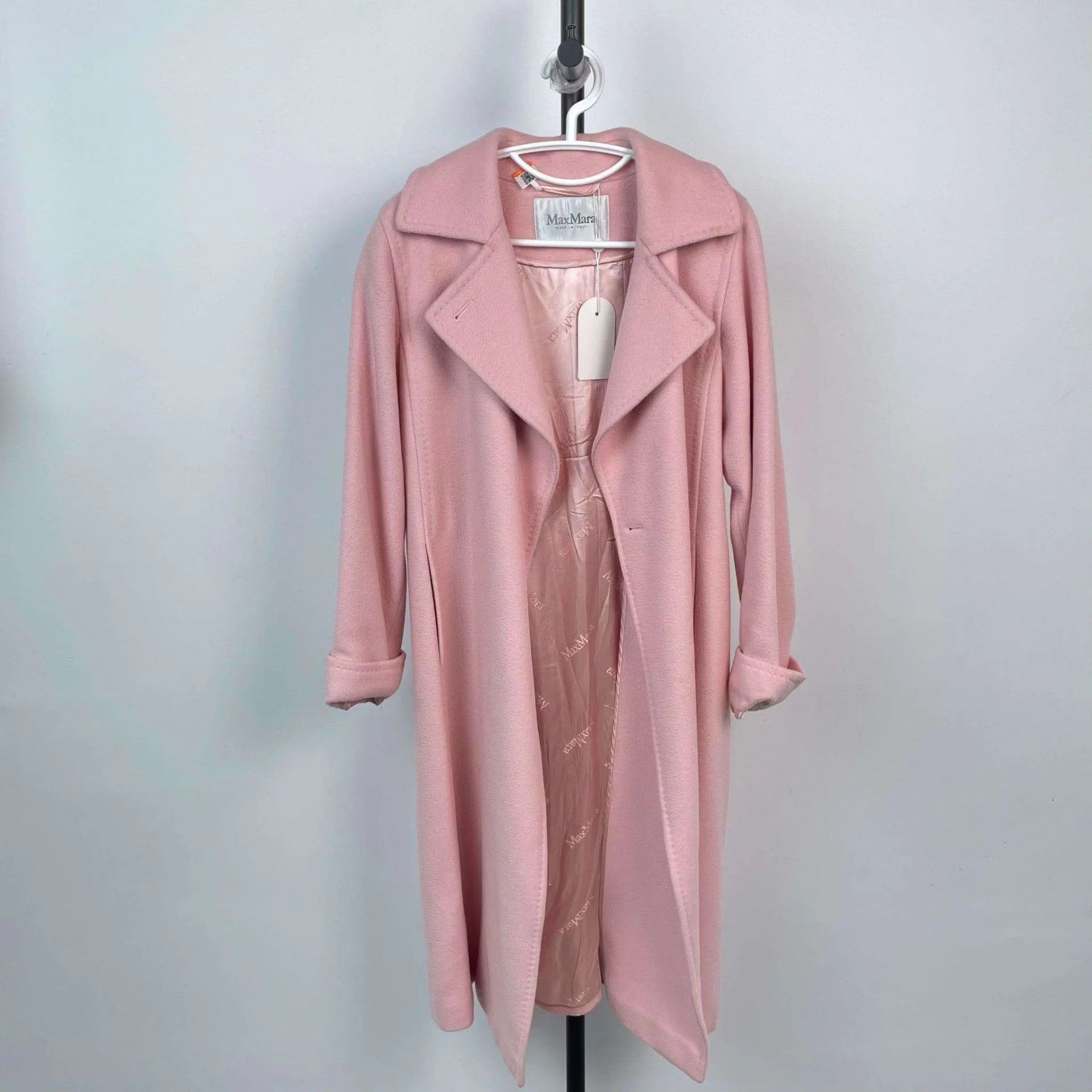 Max Mara MaxMara Pink Camel Hair Classic Coat Size XXS / US 00 / IT 34 - 1 Thumbnail