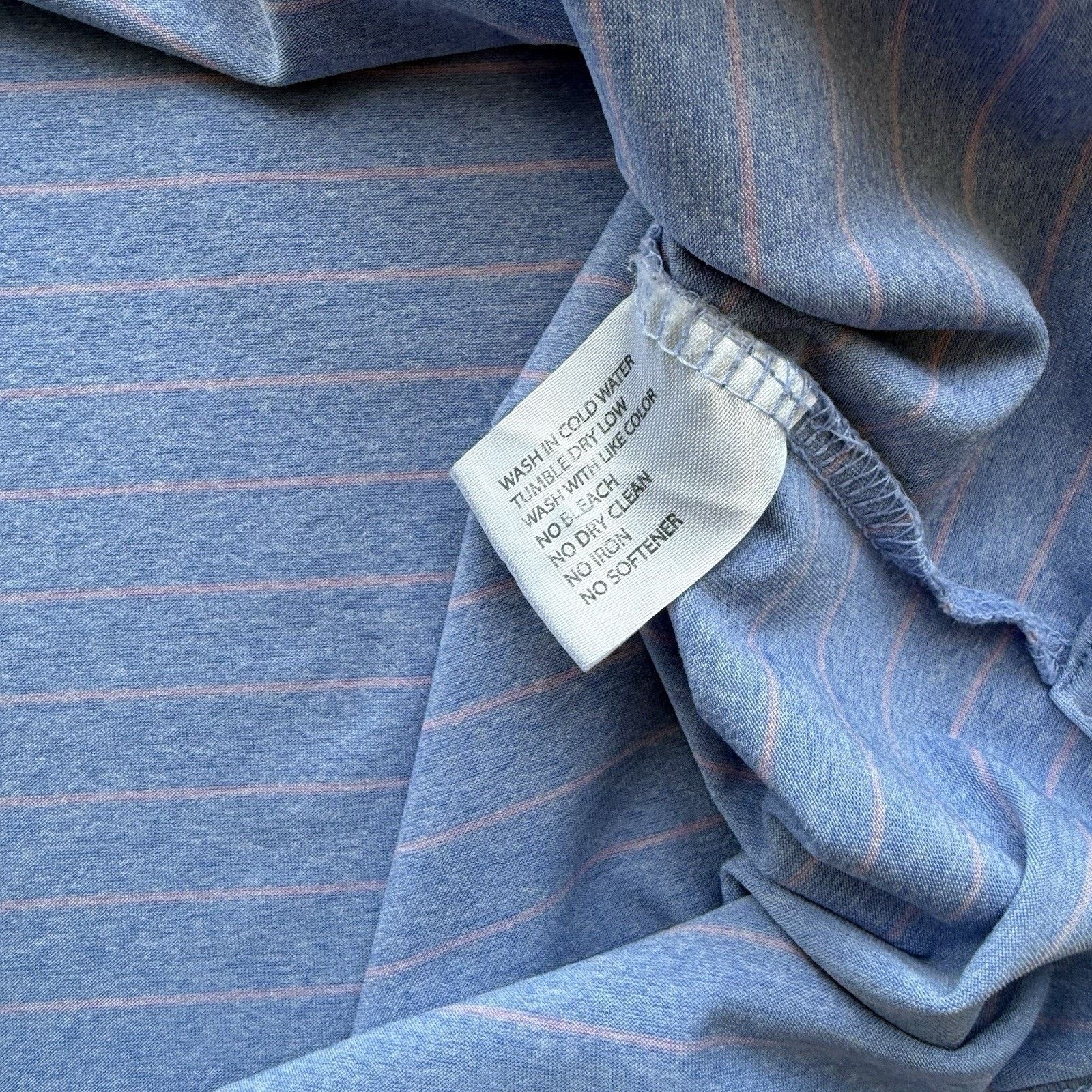 Other Rhoback Polo Shirt 3XL Blue Pink Striped Long Sleeve Golf Size US XXL / EU 58 / 5 - 6 Thumbnail