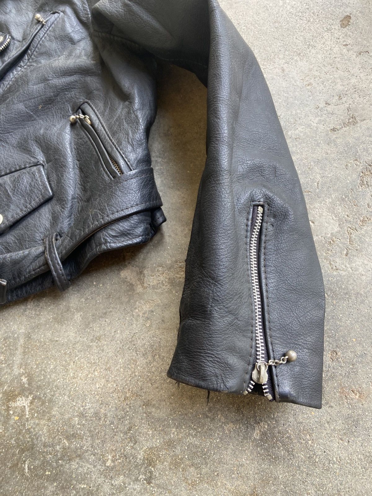 Vintage MARLON BRANDO VTG DOUBLE COLAR GENUINE LEARHER JACKET Size US M / EU 48-50 / 2 - 9 Thumbnail