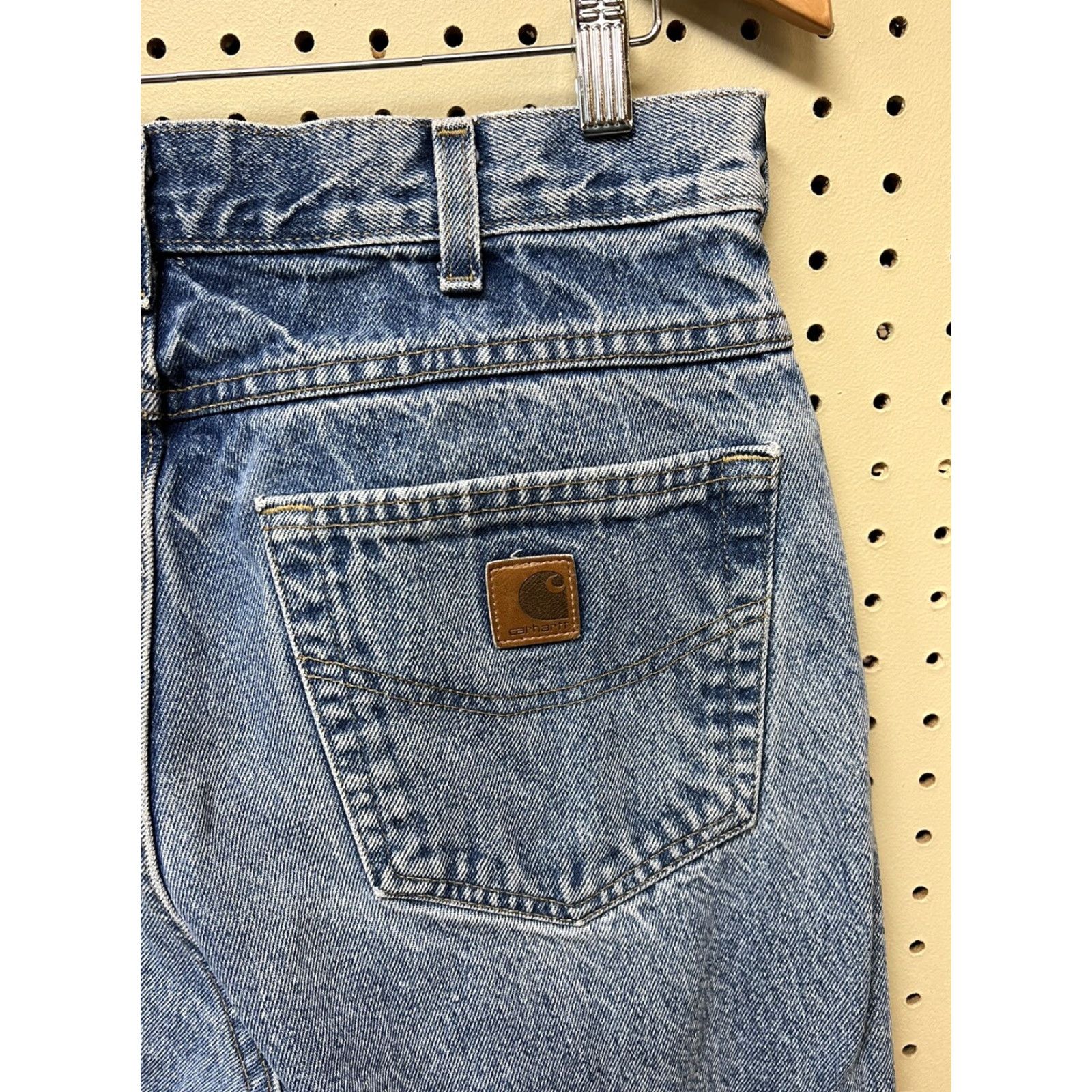 Carhartt VINTAGE Carhartt B160 DST Faded Heavy Denim Work Jeans 32x36 Relaxed Fit Regular Men Blue Denim Jeans 32 36 Boys? Size US 32 / EU 48 - 3 Thumbnail