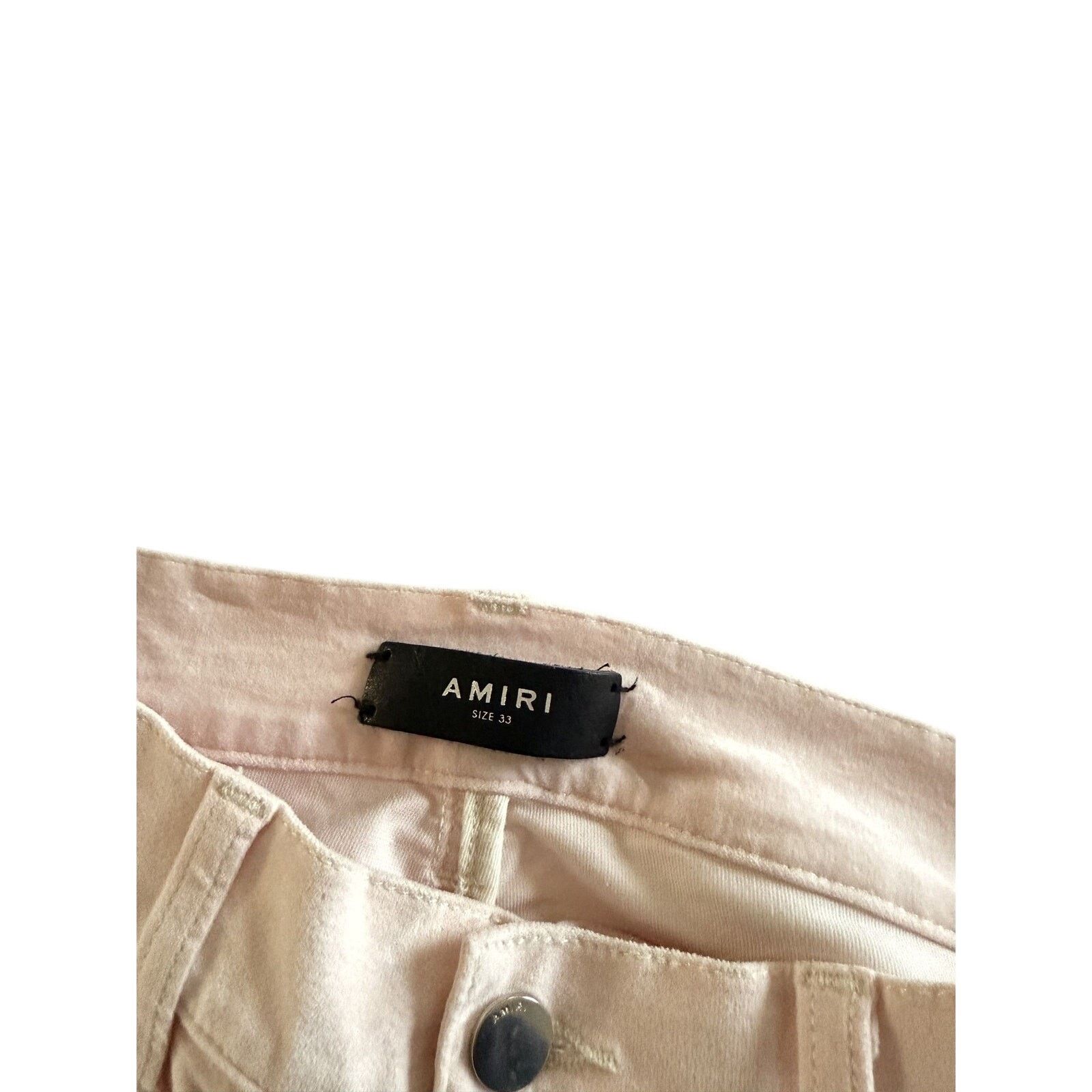 Amiri Amiri Pink Satin Jeans Size US 33 - 3 Thumbnail