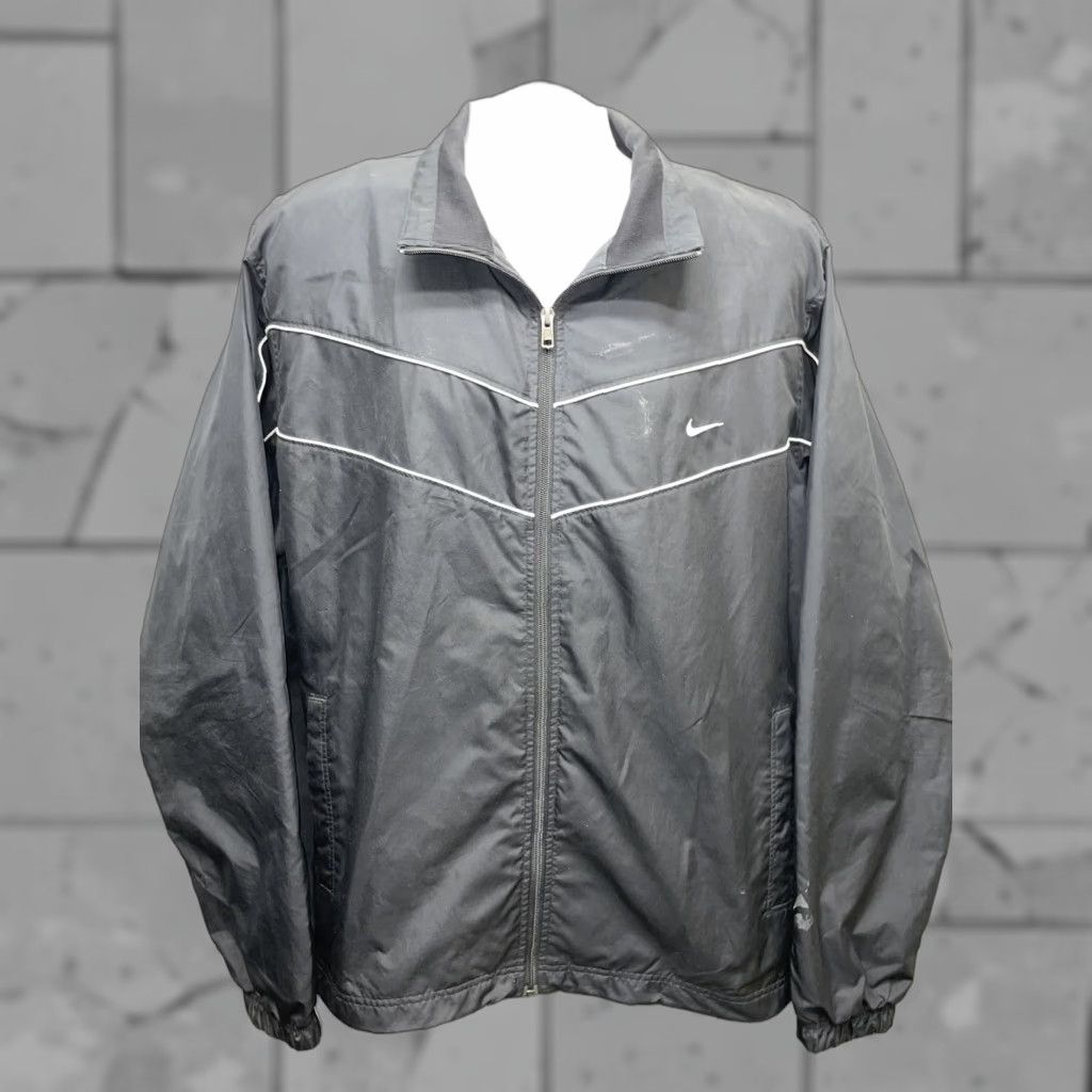 Nike Nike Polyester Black/White Full Zip WindBreaker Track Style Jacket Mens 2XL Size US XXL / EU 58 / 5 - 1 Thumbnail