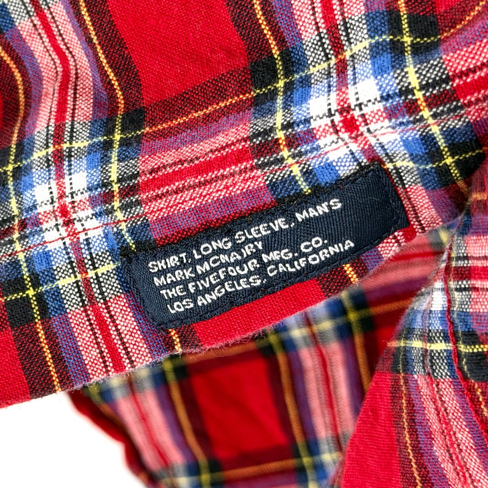 Mark McNairy Red Plaid 100% Cotton Heavyweight Button Down Shirt Size US S / EU 44-46 / 1 - 4 Thumbnail