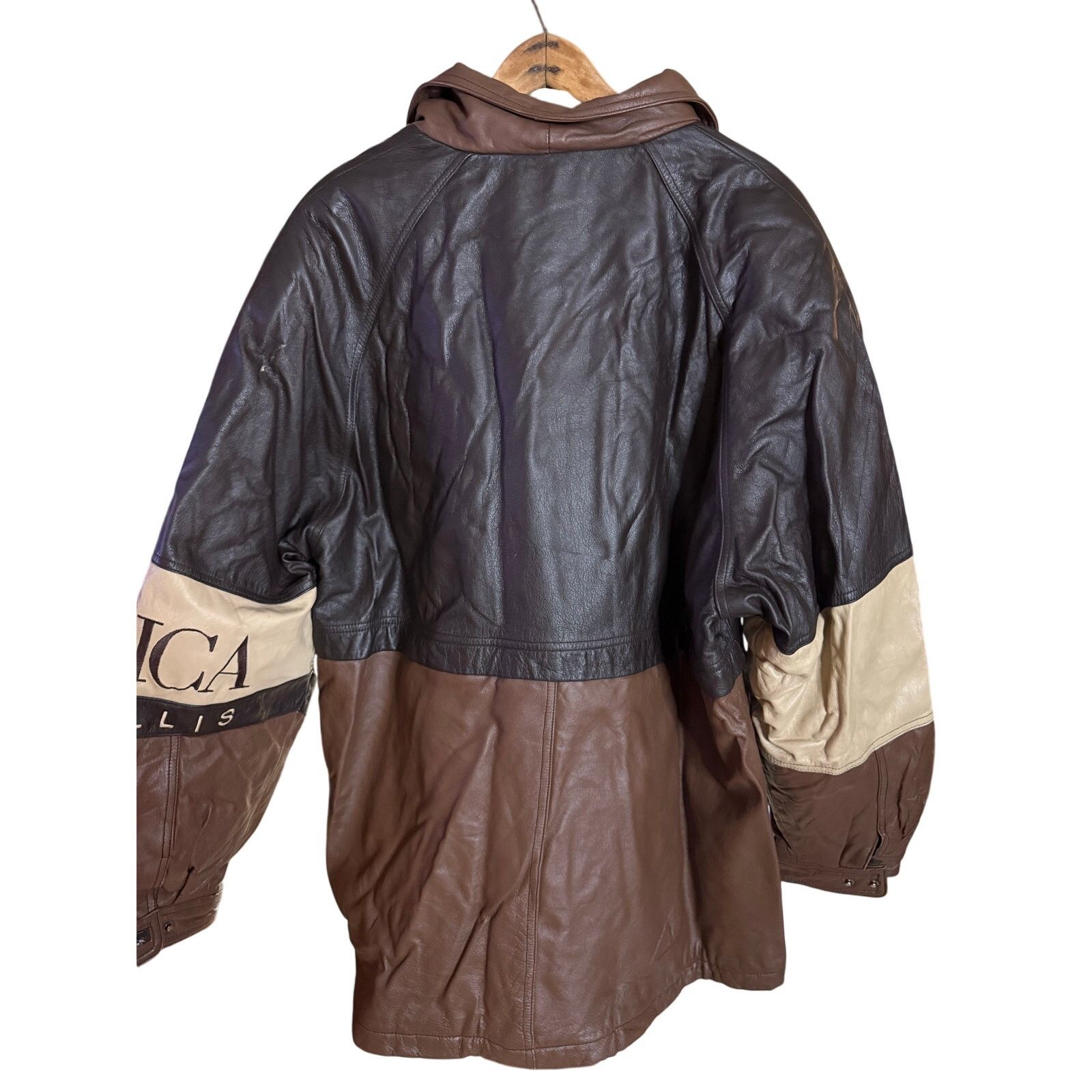 Perry Ellis Vintage Leather Jacket Size US XL / EU 56 / 4 - 2 Thumbnail