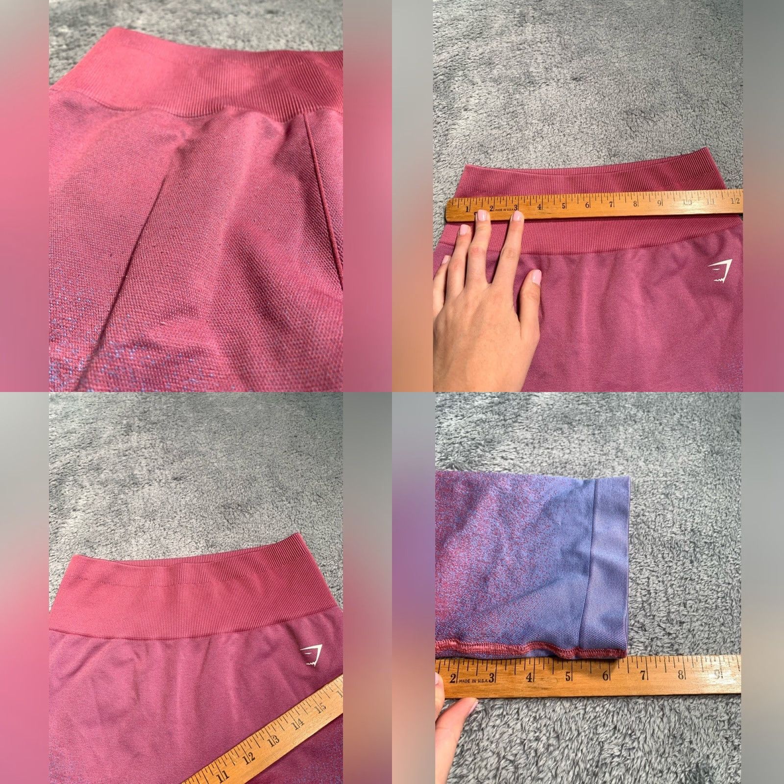 Gymshark **Gymshark Blue Pink Biker Shorts** User: **Gymshark Blue Biker Shorts** Pink Regular Size S Size 28" / US 6 / IT 42 - 8 Thumbnail