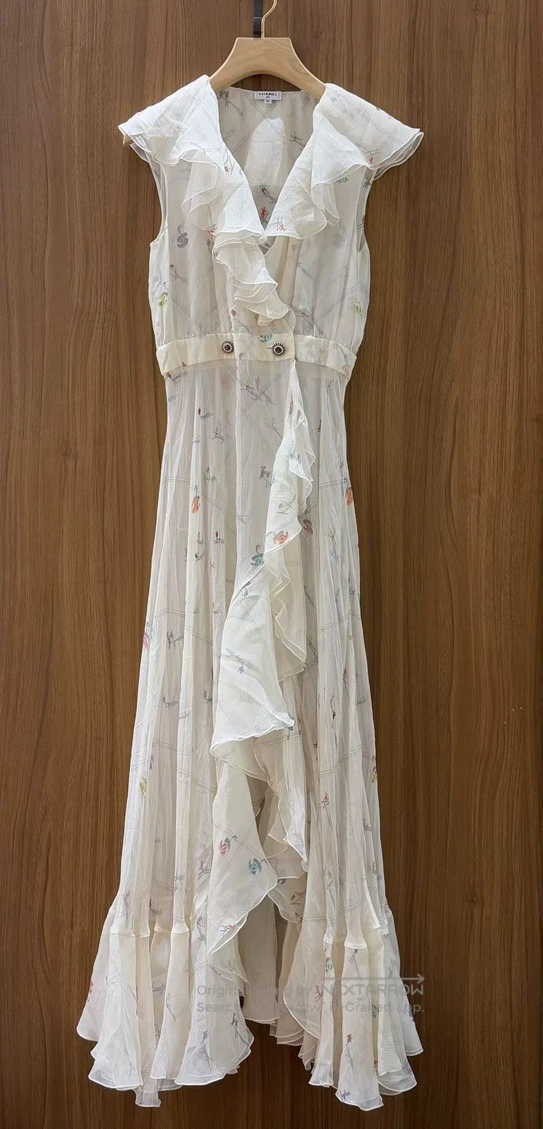 Chanel Chanel Farewell to Lafayet's silk print dress Size XS / US 0-2 / IT 36-38 - 1 Thumbnail