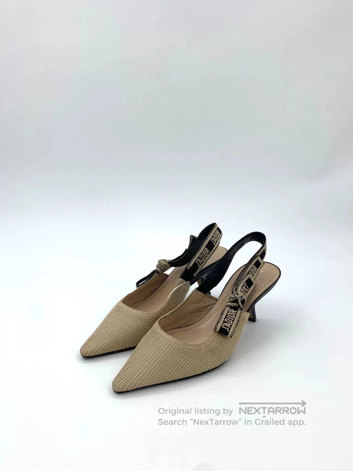 Dior Dior Brown Embroidered Strap Heel Sandals. Size US 6 / IT 36 - 1 Thumbnail
