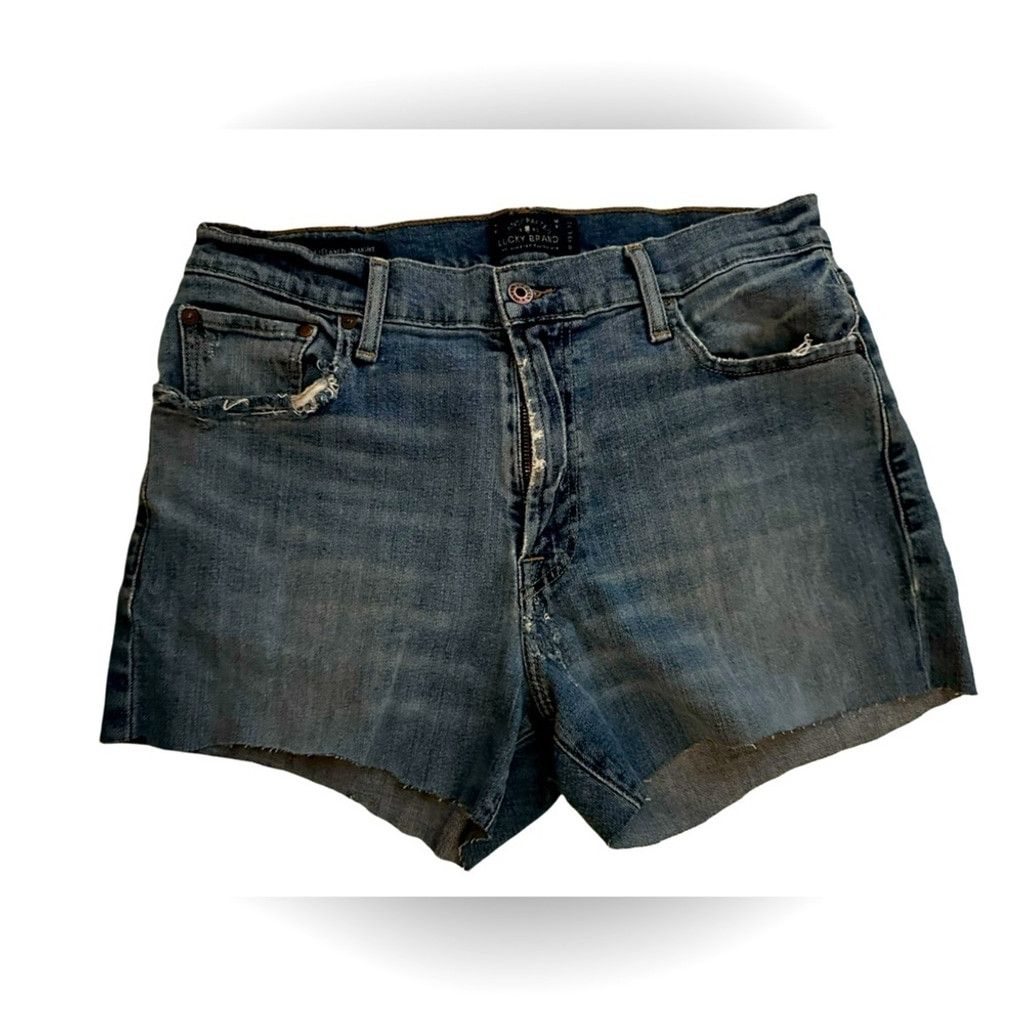 Lucky Brand Lucky Brand 181 Relaxed Jean Cut-Off Short Blue Women’s 33. Size 33" - 15 Thumbnail