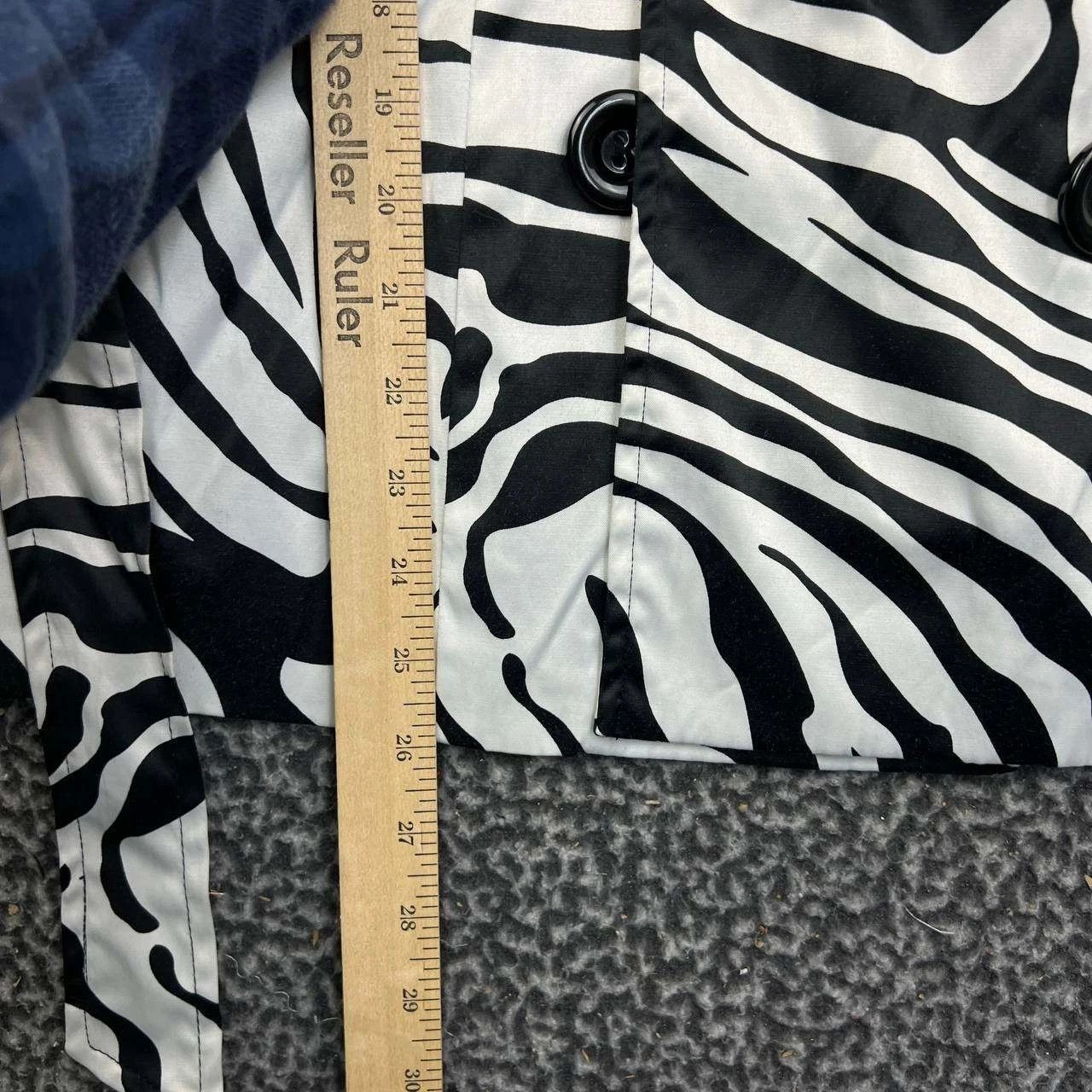 Other Elena Solano Coat Women Medium Zebra Print Belted Size M / US 6-8 / IT 42-44 - 6 Thumbnail