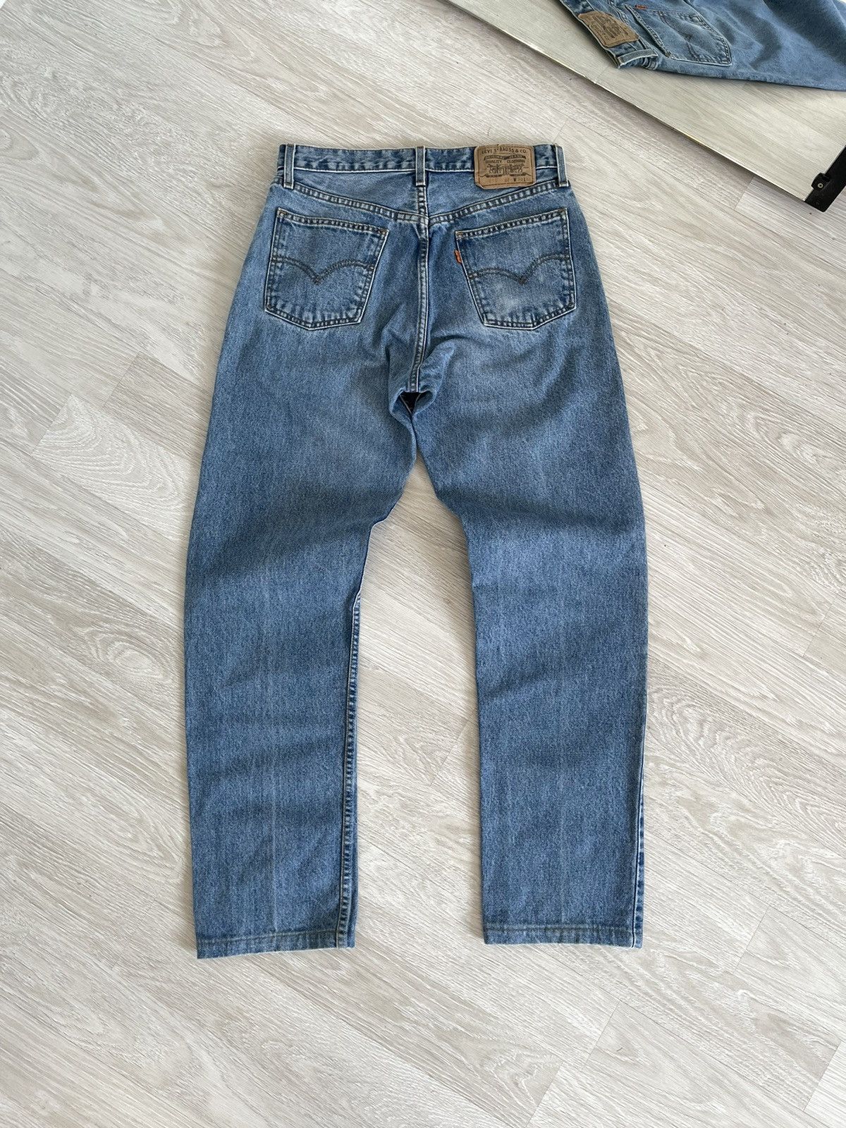 Levi's 90's Levi's 615 Vintage Light Wash Orange Tab Straight Jeans Size US 30 / EU 46 - 12 Thumbnail