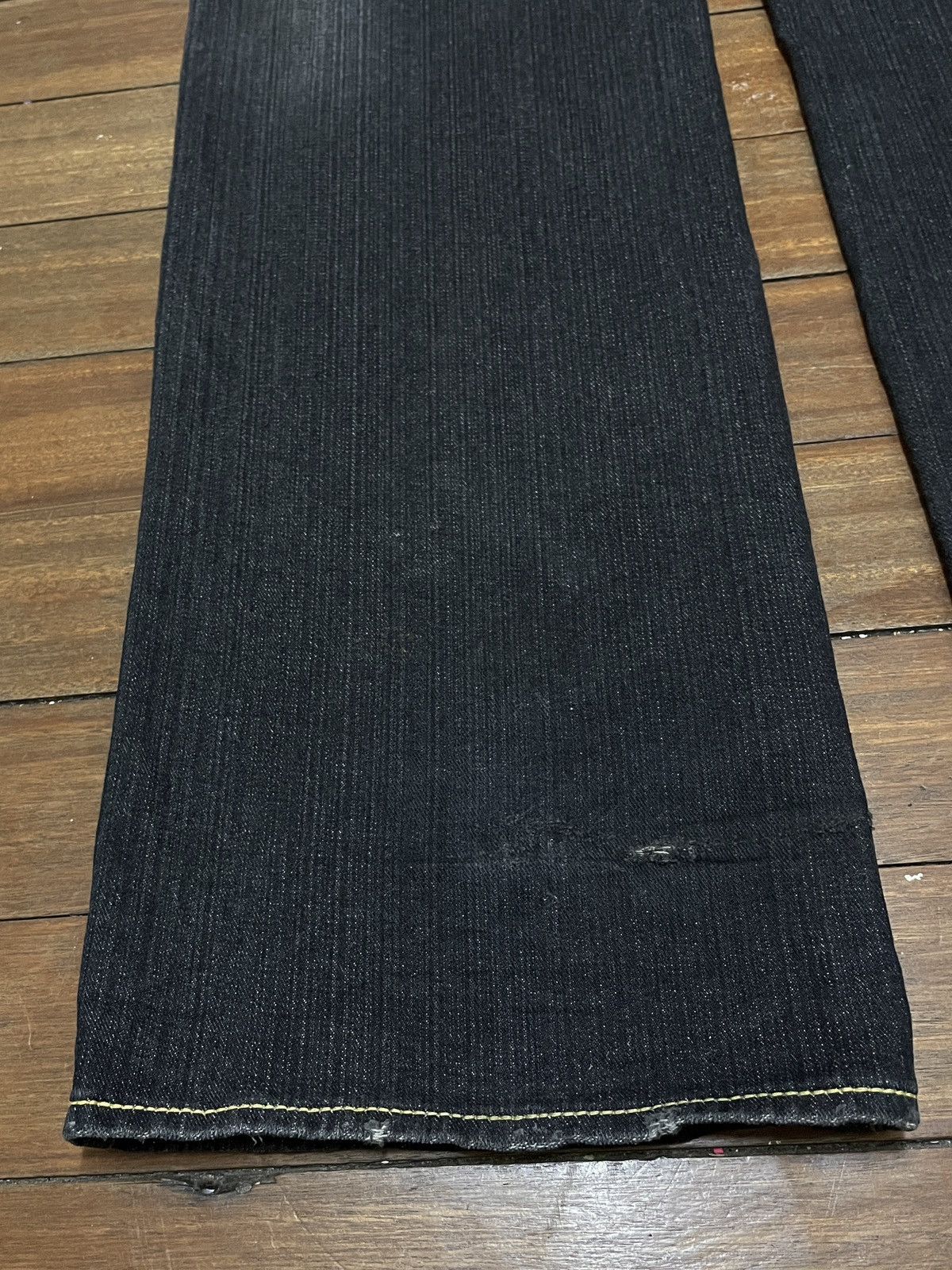 Le Grande Bleu (L.G.B.) Rare Design Vintage Brand Stone Touch Flared Jeans 2000s Size US 34 / EU 50 - 7 Thumbnail