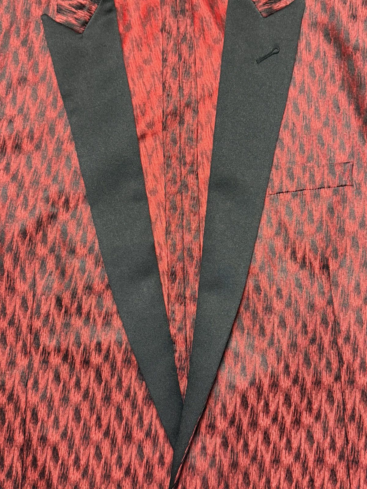 Saint Laurent Paris F/W13 Runway Red Babycat Blazer Sample by Hedi Slimane Size US M / EU 48-50 / 2 - 2 Thumbnail