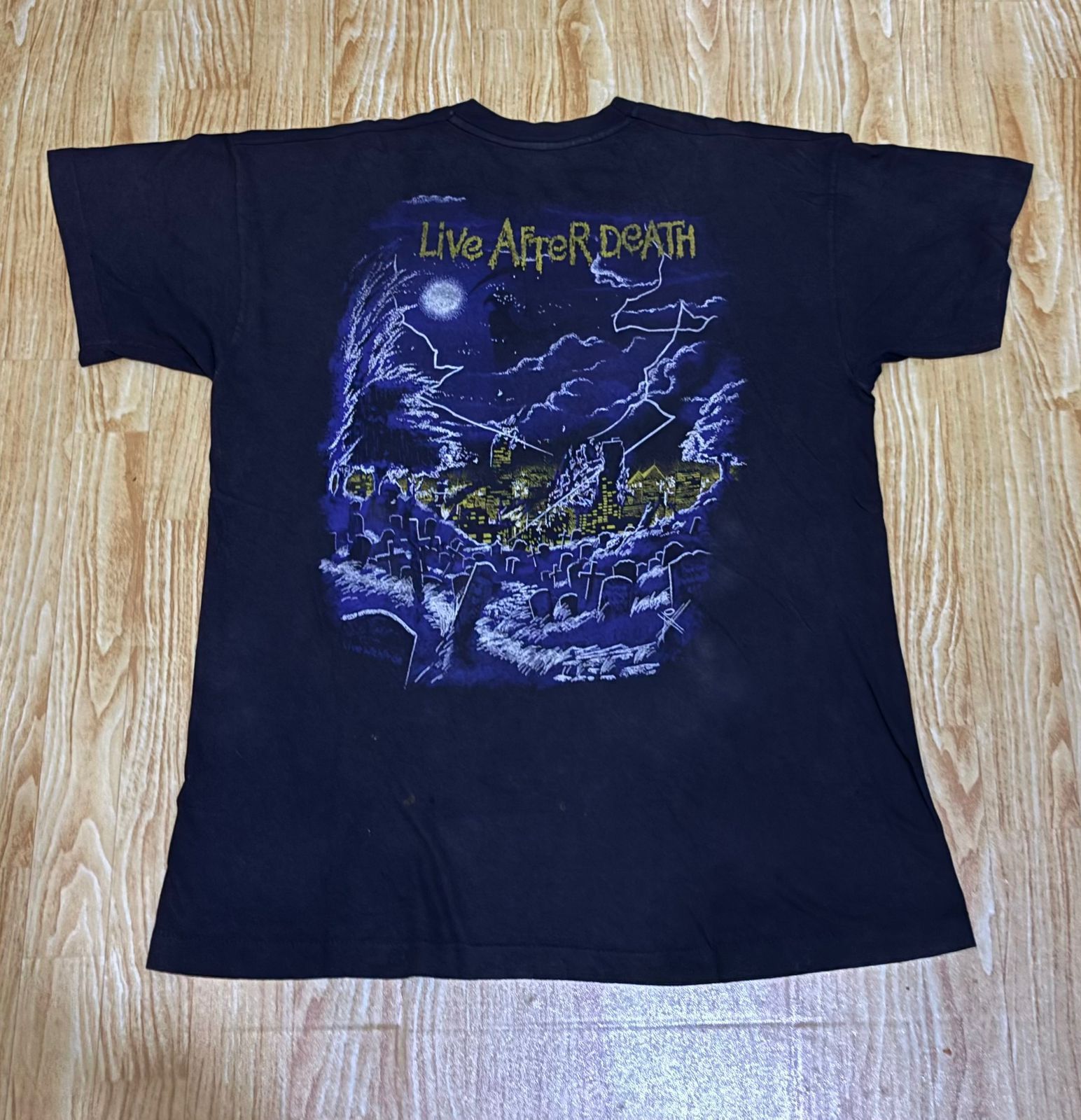 Iron Maiden vtg 80s iron maiden Life after death,Metallica,Ozzy Osbourne Size US XL / EU 56 / 4 - 2 Thumbnail