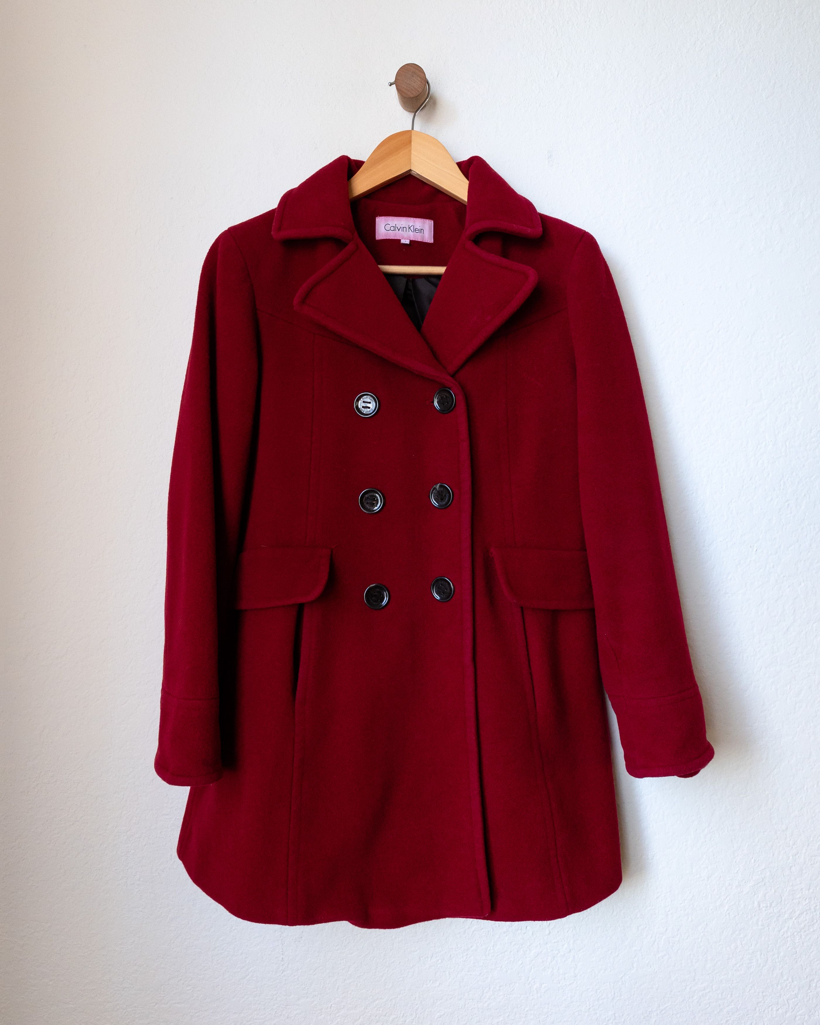 Calvin klein coat red on sale