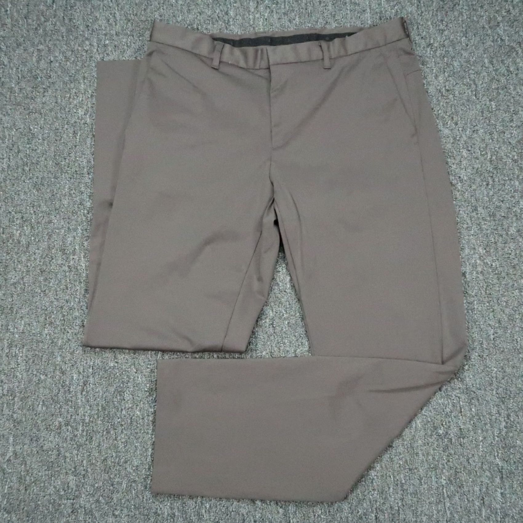 Vintage MINISTRY OF SUPPLY Pants Mens 34x32 Gray Chino Travel Straight Button Zip Flat Front Regular Size US 34 / EU 50 - 2 Thumbnail