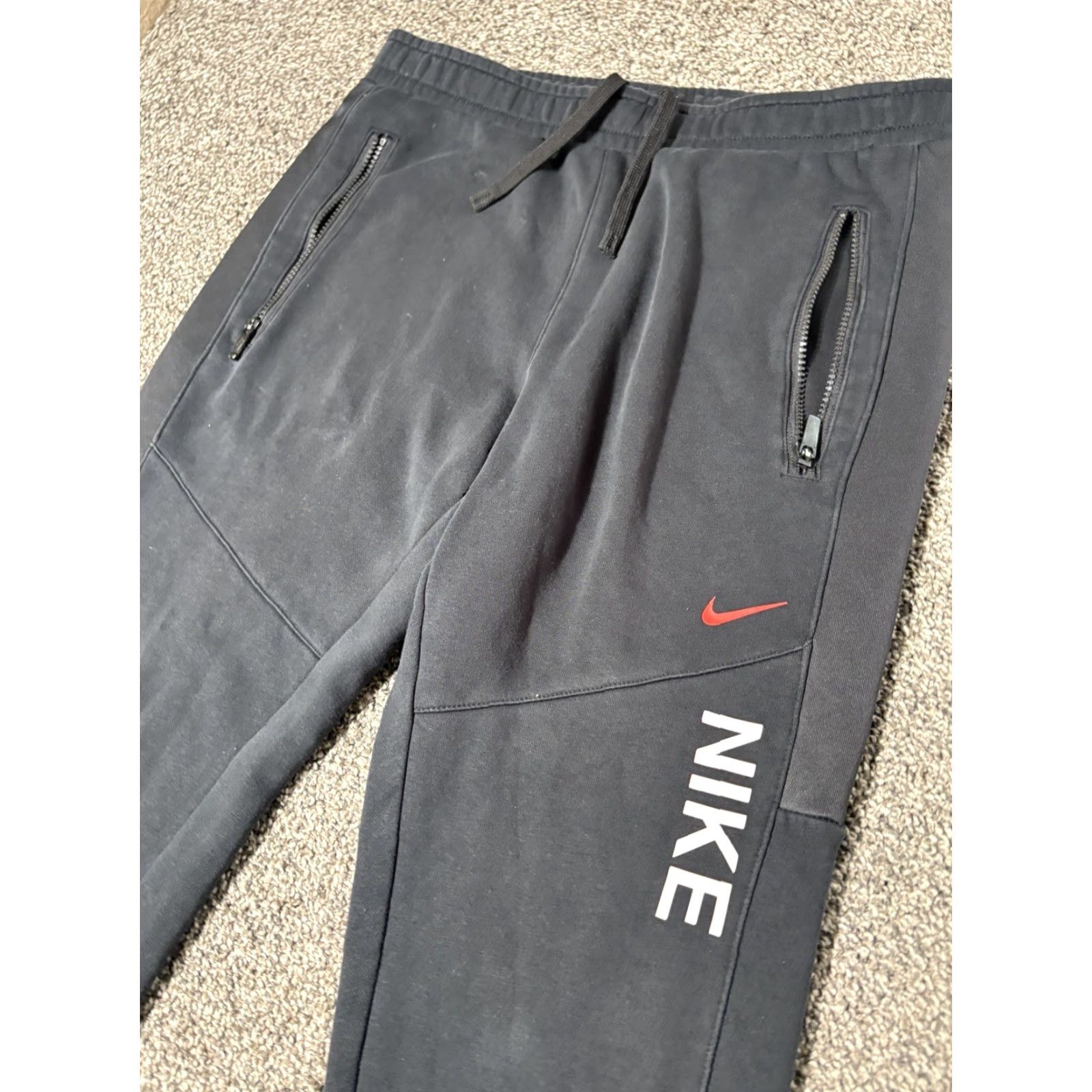 Nike Nike Mens Medium Black Tech Fleece Joggers Sweatpants DV2330 Zip Pockets Size US 31 - 2 Thumbnail