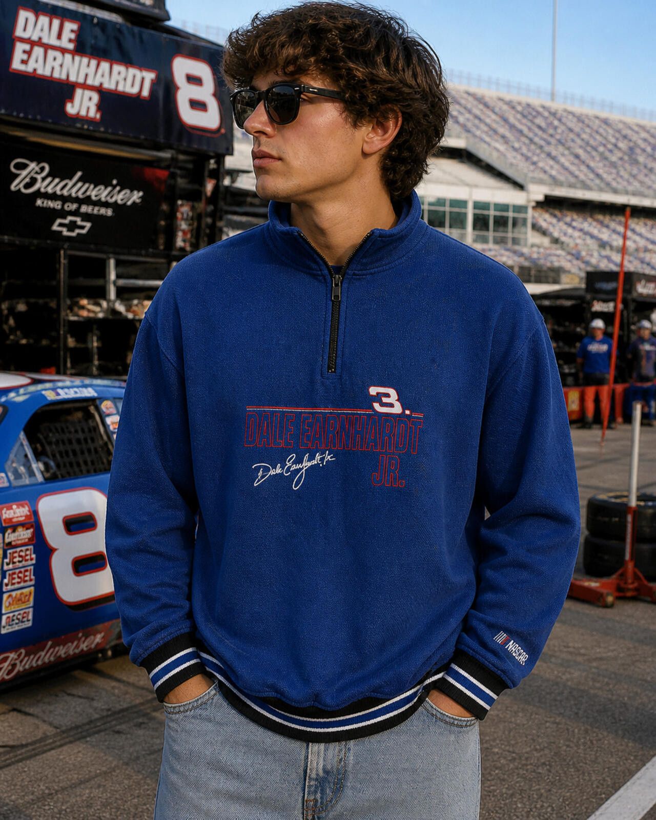 Chase Authentics Vintage Dale Earnhardt Jr Quarter Zip Chase Authentics Size US XXL / EU 58 / 5 - 1 Thumbnail