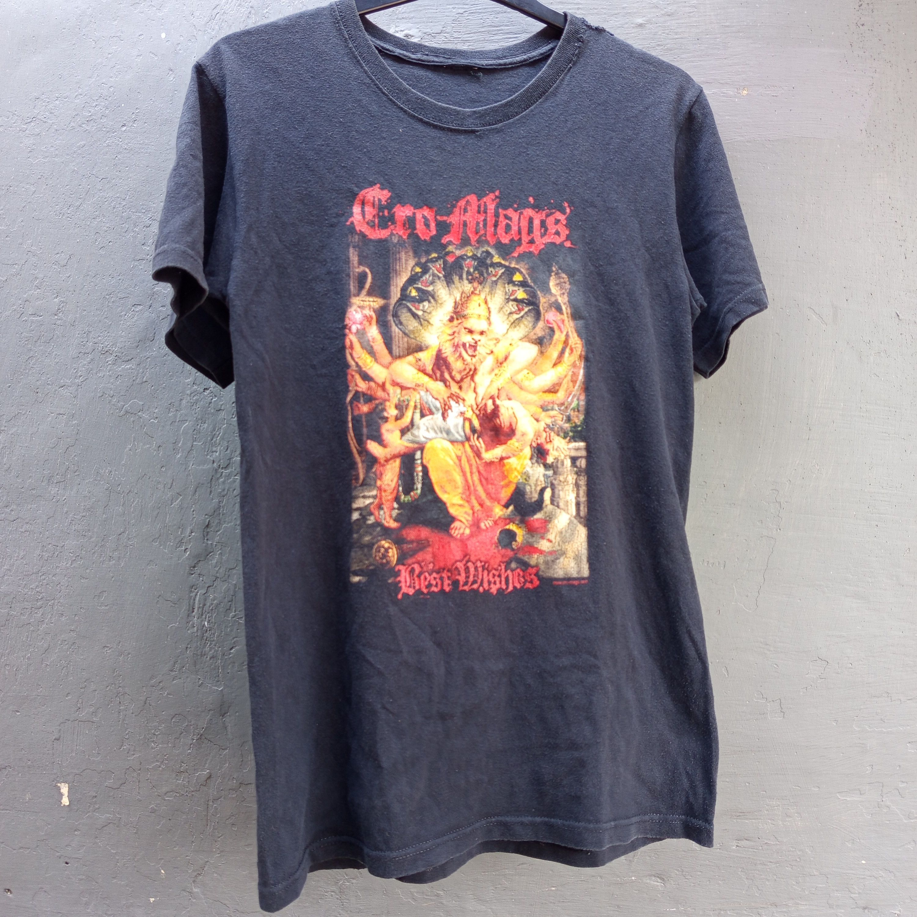 Vintage Vintage Cro Mags Best Wishes Y2K T shirt Size US S / EU 44-46 / 1 - 1 Thumbnail