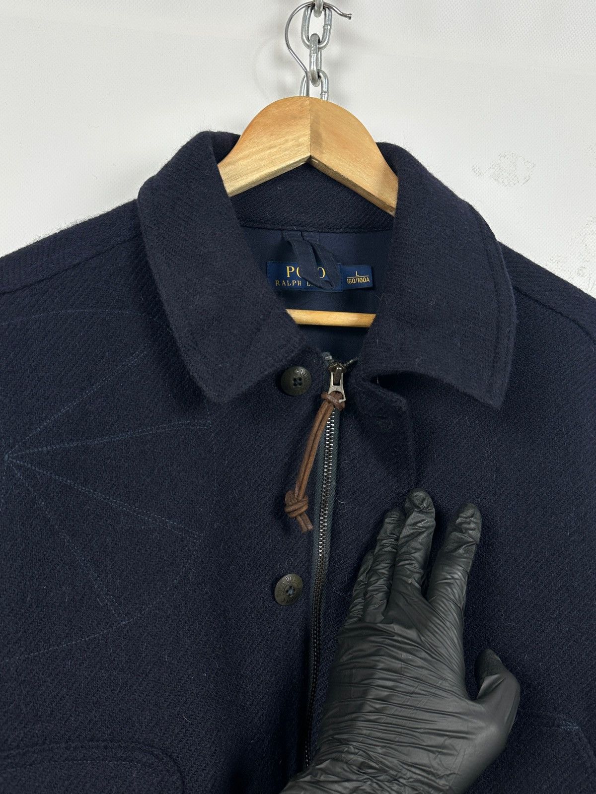 Polo Ralph Lauren Polo Ralph Lauren Wool/Alpaca Navy Blue Military Jacket Size US L / EU 52-54 / 3 - 14 Thumbnail