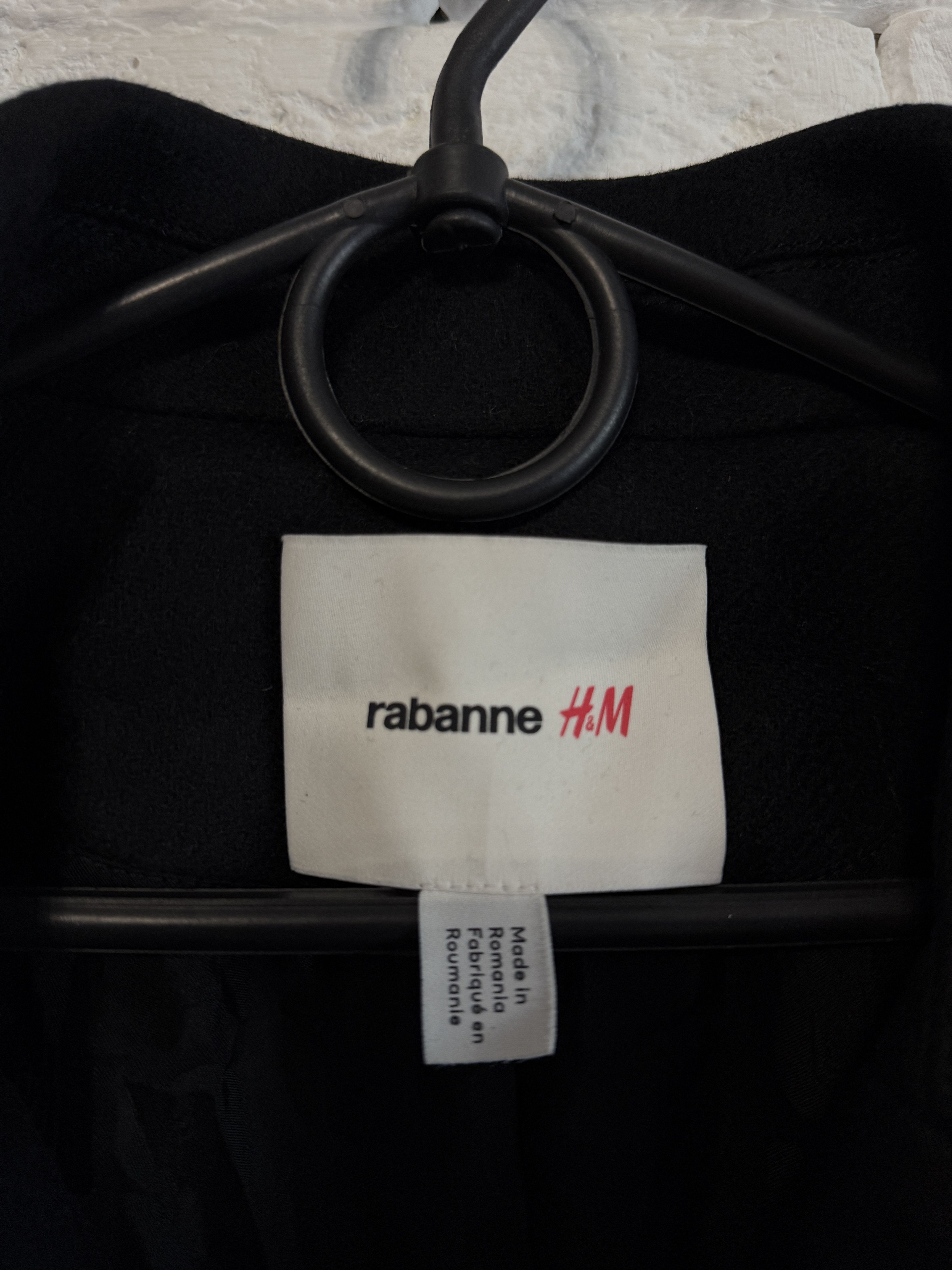 H&M × Paco Rabanne Paco Rabanne x H&M Wool Pea Coat Limited Edition Sz L Size L / US 10 / IT 46 - 6 Thumbnail