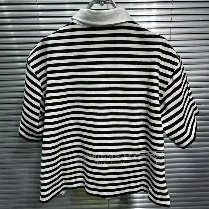 Max Mara MaxMara Striped Short Sleeve Cotton T-shirt . Size M / US 6-8 / IT 42-44 - 3 Thumbnail